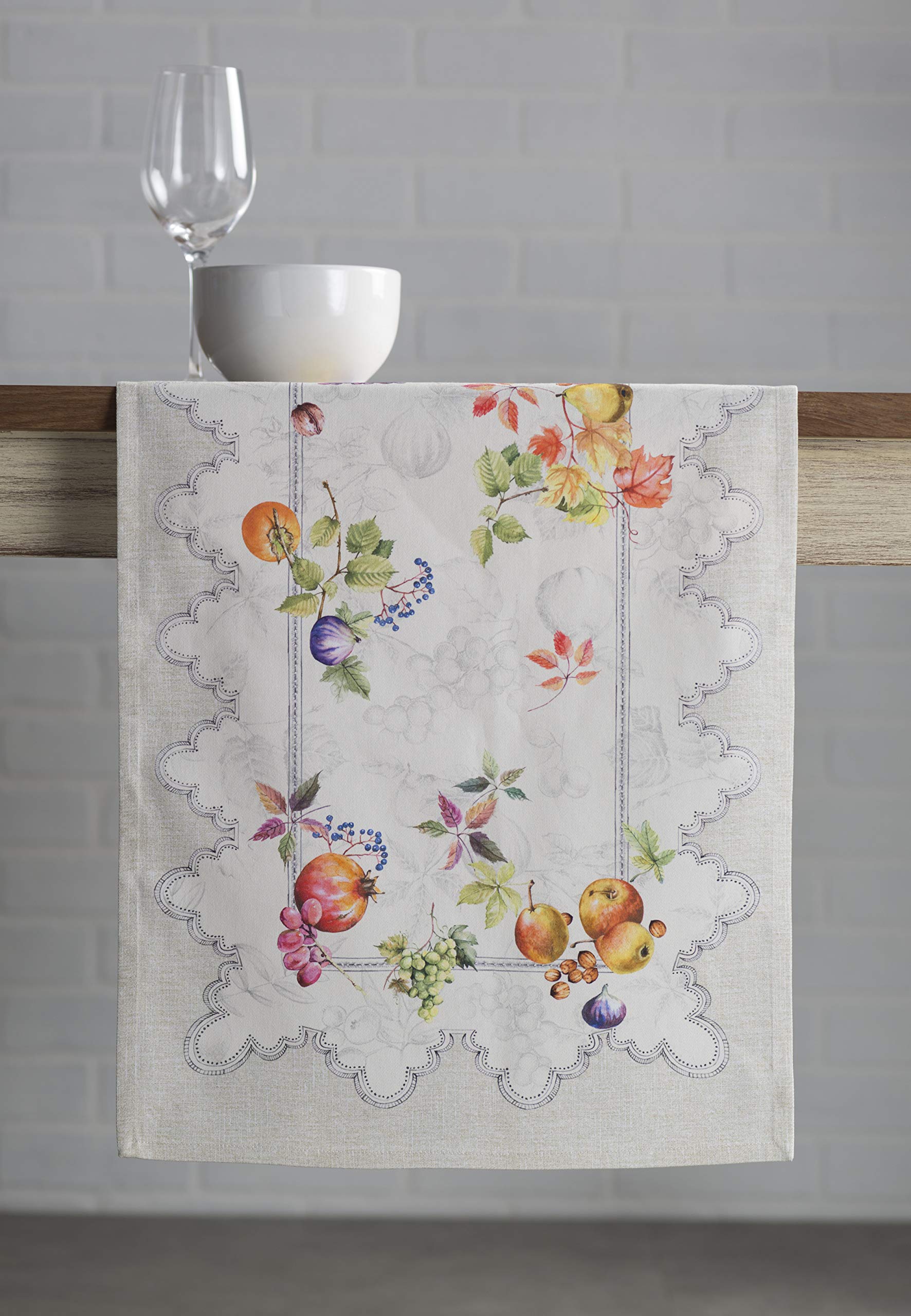 Maison D' Hermine Tablerunners 100% Cotton Decorative Tablerunner Table Cover, Holiday, Dinner, Wedding & Dining, Fruit D'Hiver