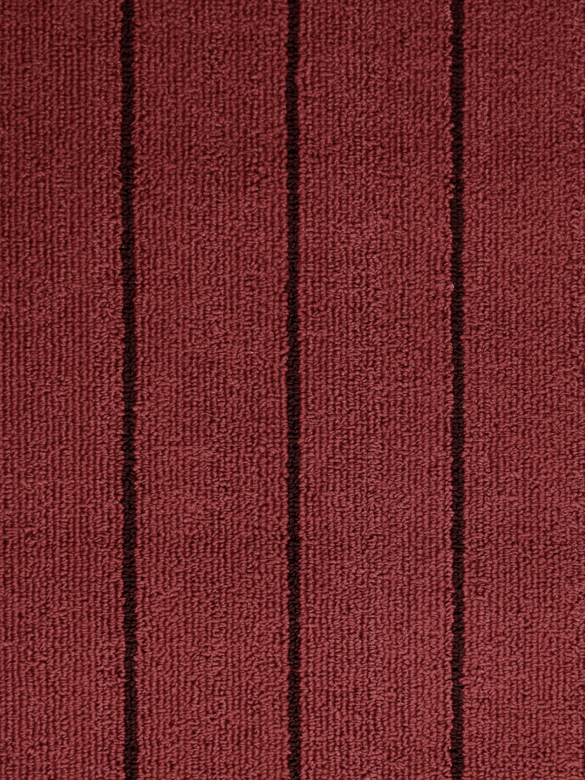 SARAL HOME EASY LIVING Polypropylene Striped Anti Skid Runner (45X120 cm, Maroon)
