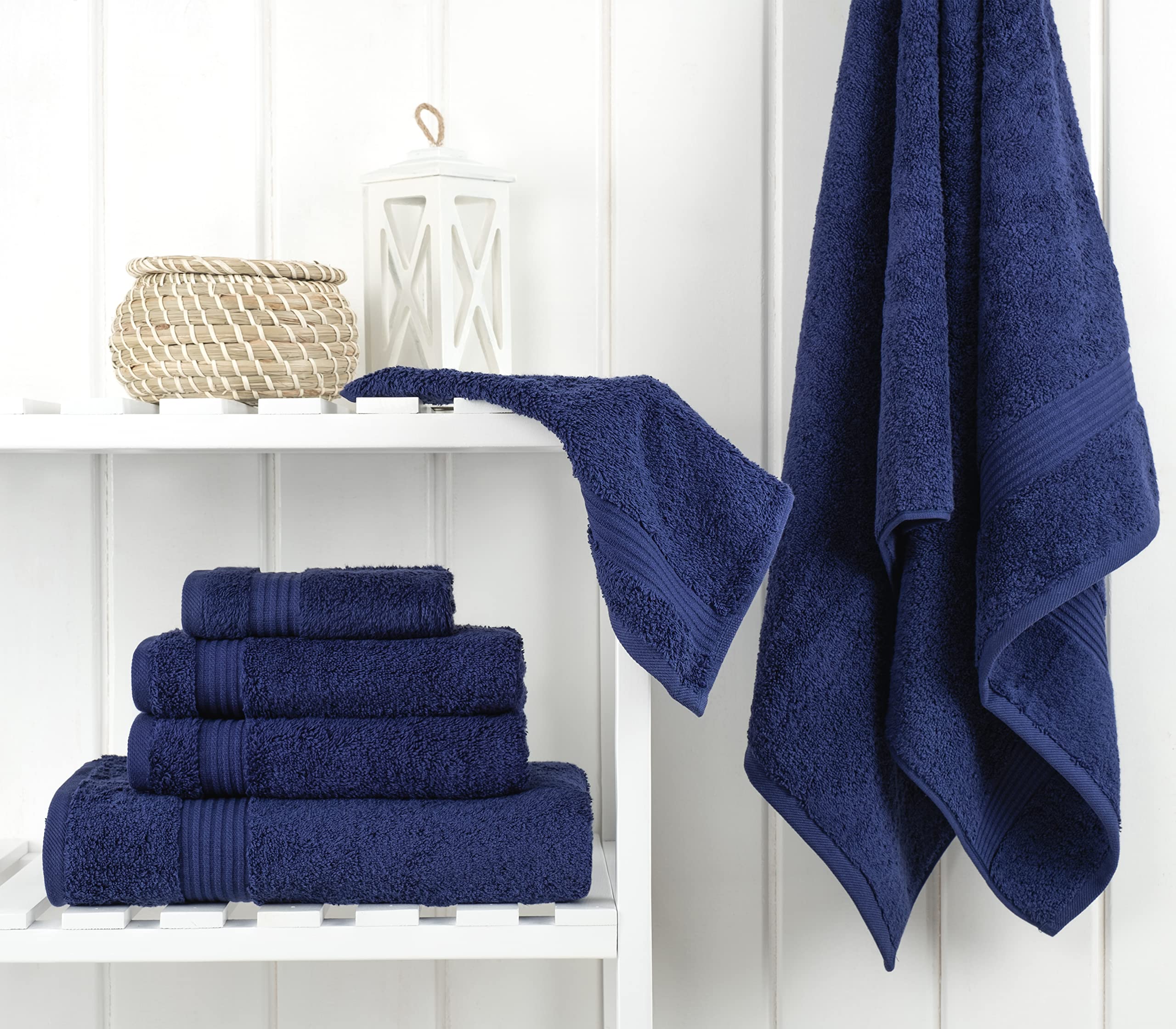 Cotton Paradise 6 Piece Towel Set 100% Cotton Soft Absorbent Turkish Towels For Bathroom 2 Bath Towels 2 Hand Towels 2 Washcloth