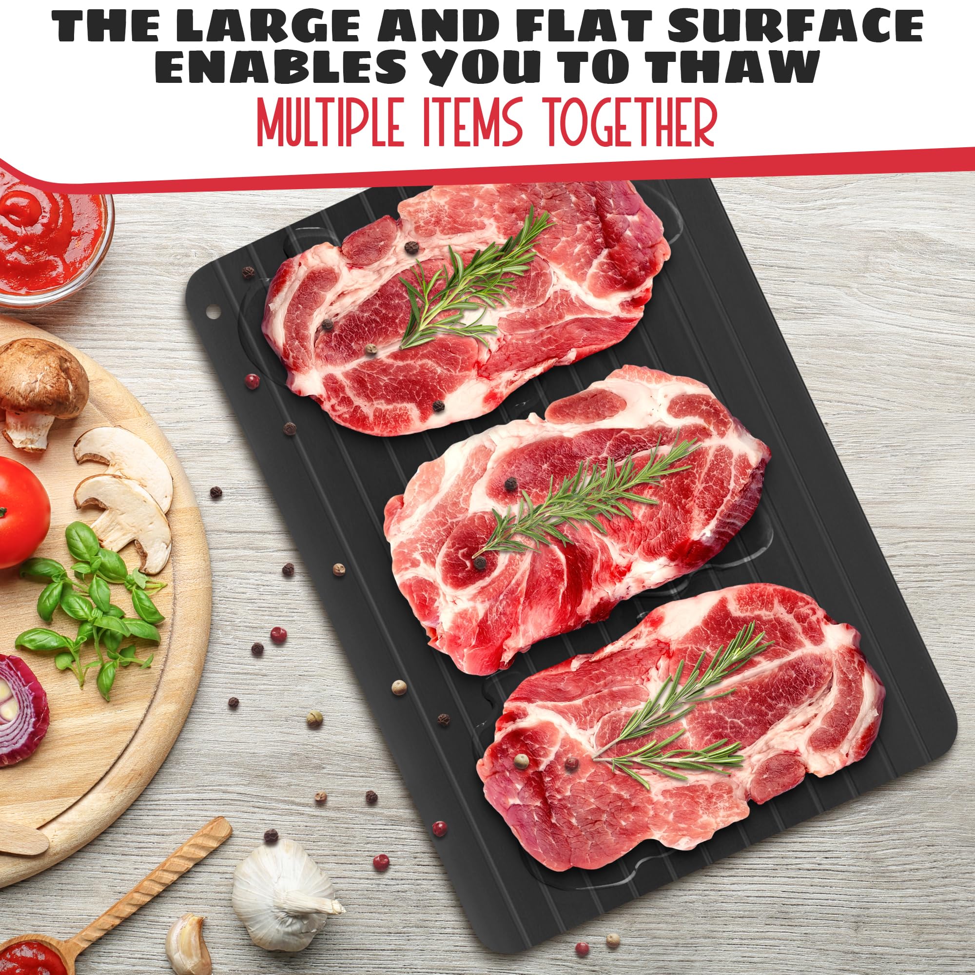 Quick Defrosting Tray For Frozen Meat - Rapid Thaw Defrosting Tray Kitchen Gadgets For Home Thawing Plate - Thawing Tray For Fro