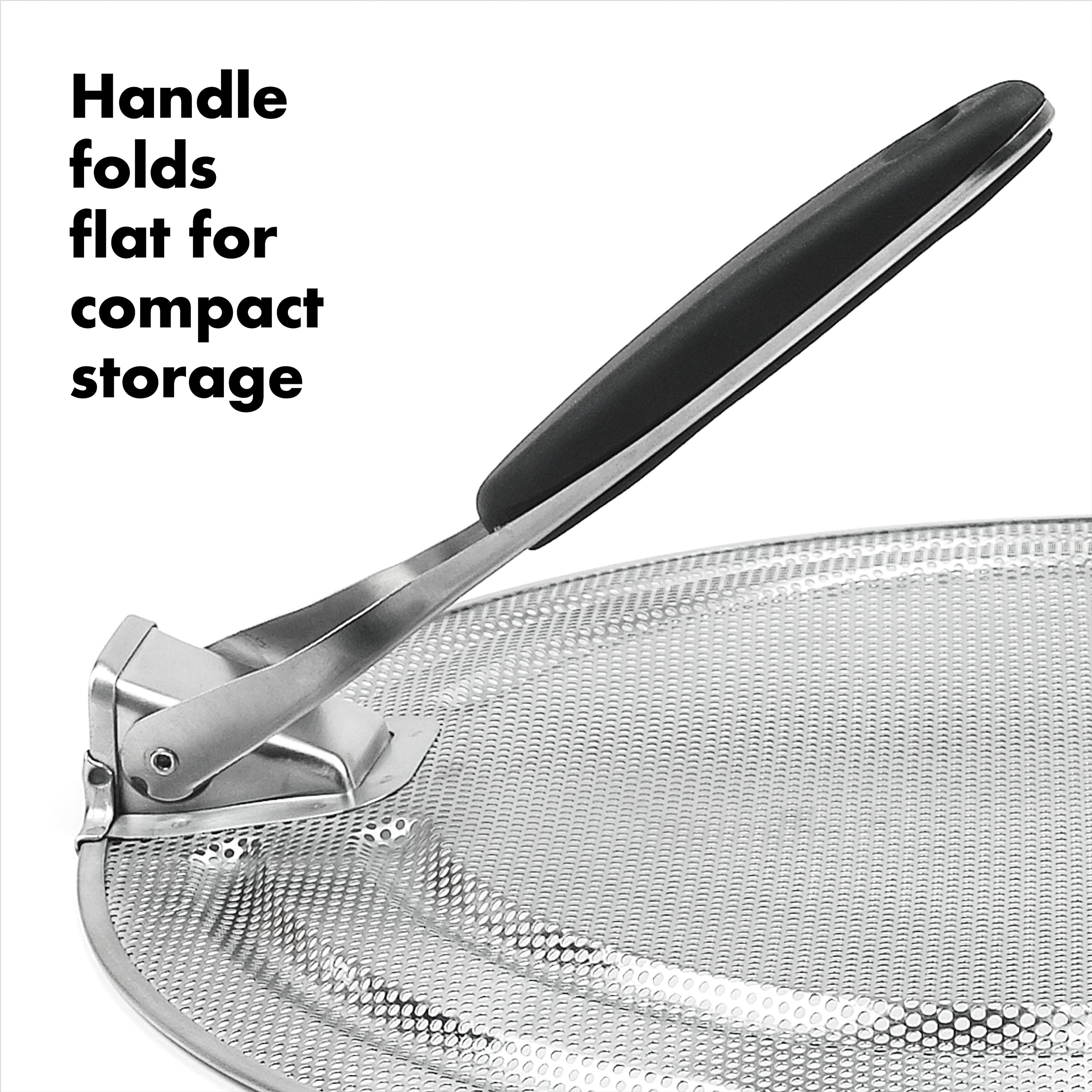 Oxo Good Grips Stainless Steel Splatter Screen With Folding Handle, Silver