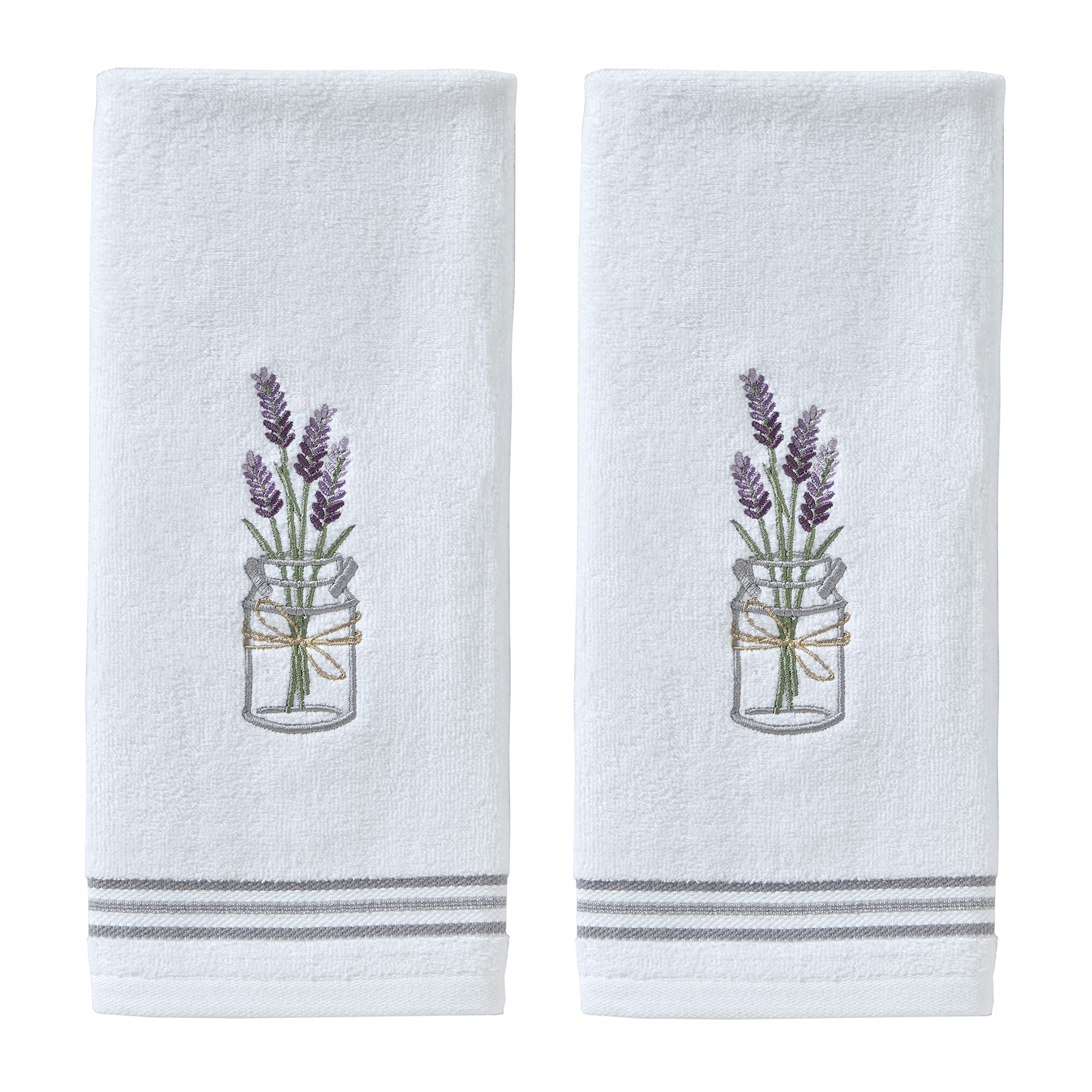 Skl Home By Saturday Knight Ltd. Lavender Hand Towel (2-Pack), White , 16X25