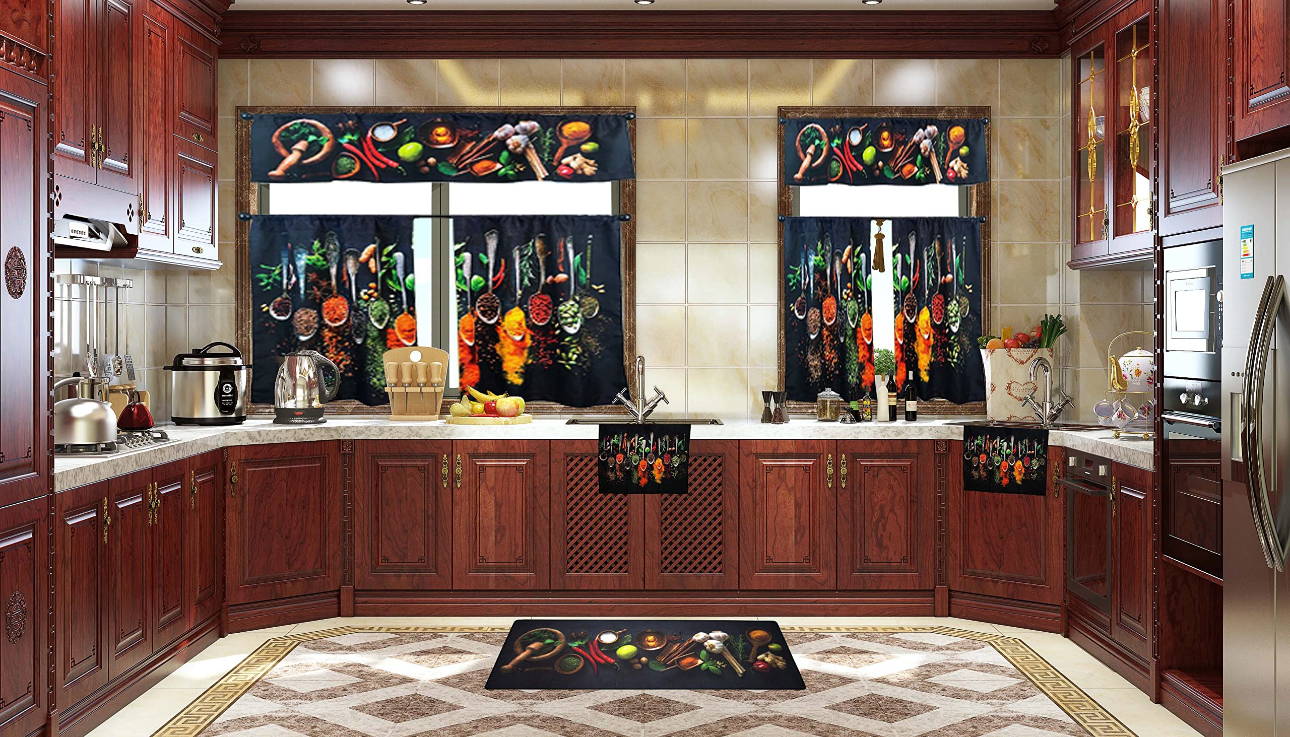 Upnupco Artistic Beautiful Anti Fatigue Kitchen Floor Mat - Unique Floor Mats - Pain Relief Padded Kitchen Mats - Floor Mats For