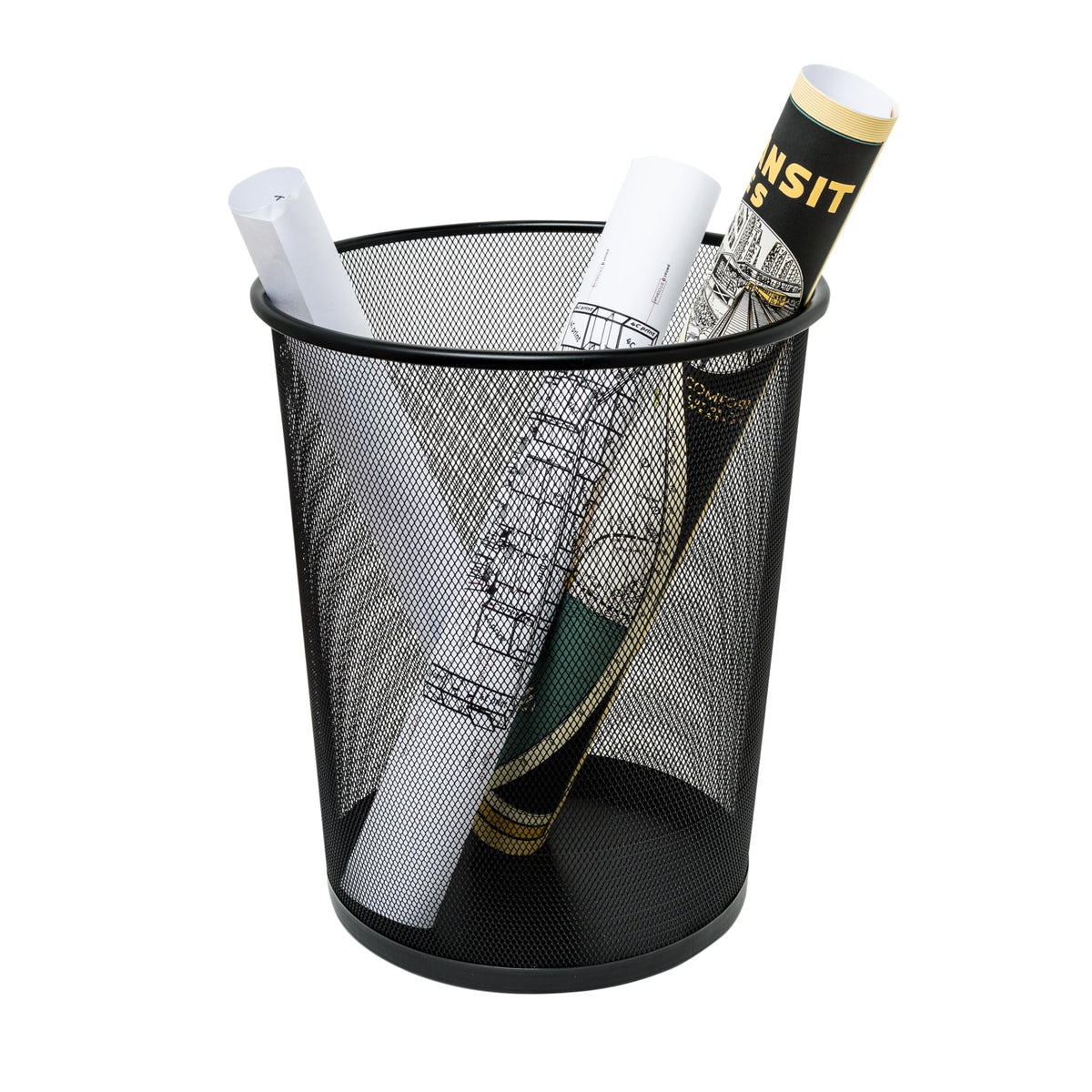 Honey-Can-Do Trs-02102 Steel Mesh Powder-Coated Waste Basket, Black, 18-Liter/4.7-Gallon Capacity, 11.75 X 14-Inches Tall