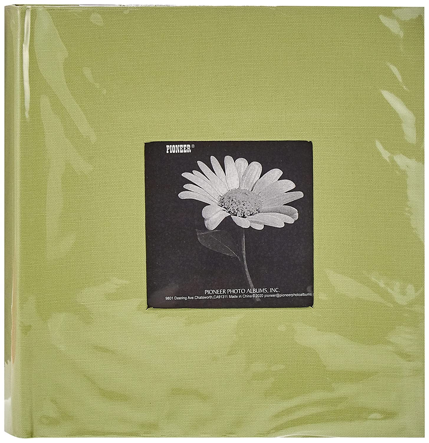 Fabric Frame Cover Photo Album 200 Pockets Hold 4x6 Photos, Sage Green