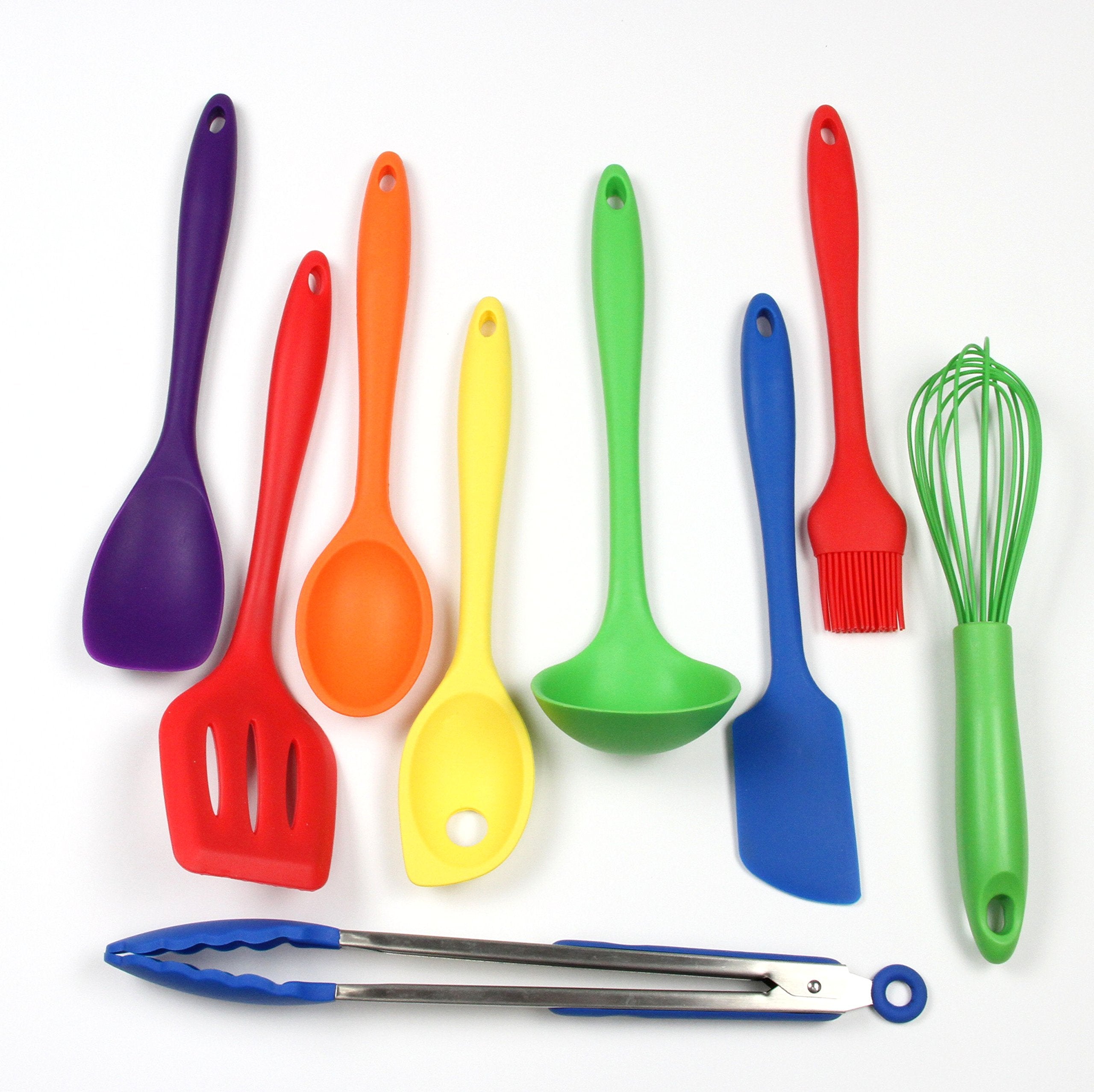 Chef Craft Premium Silicone Kitchen Tool And Utensil, 9 Piece Set, Assorted