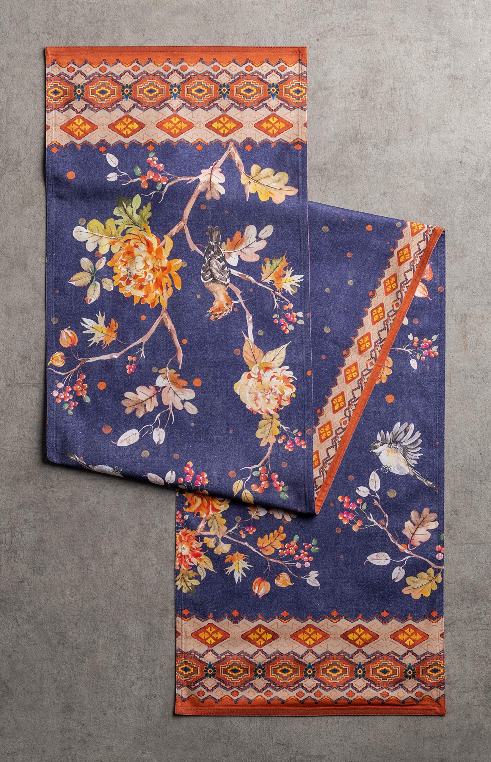 Maison D' Hermine Table Runner 100% Cotton 14.50Inch X 108Inch Decorative Table Runners, Dining, Kitchen, Party, Camping, Kelim
