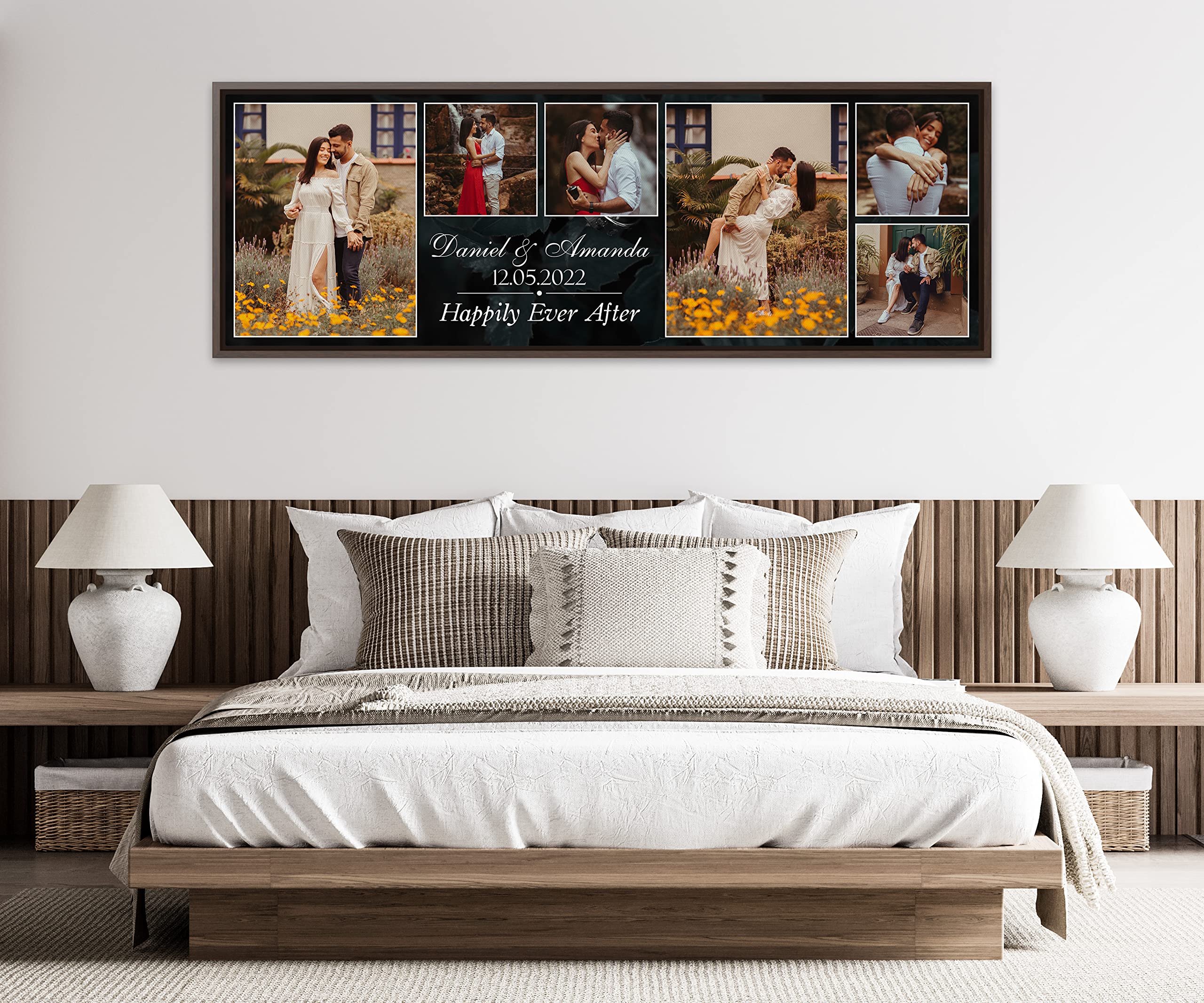 Santanna Personalized Black African Photo Prints, Custom American Couple Family Friends Kids Picture Wall Art Decoration (Save L