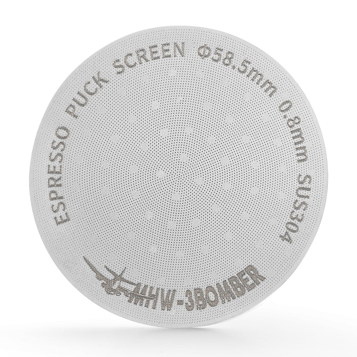 Mhw-3Bomber 58.5Mm Espresso Puck Screen With Round Hole Espresso Filter 0.8Mm Thickness Stainless Steel Coffee Reusable Filter F