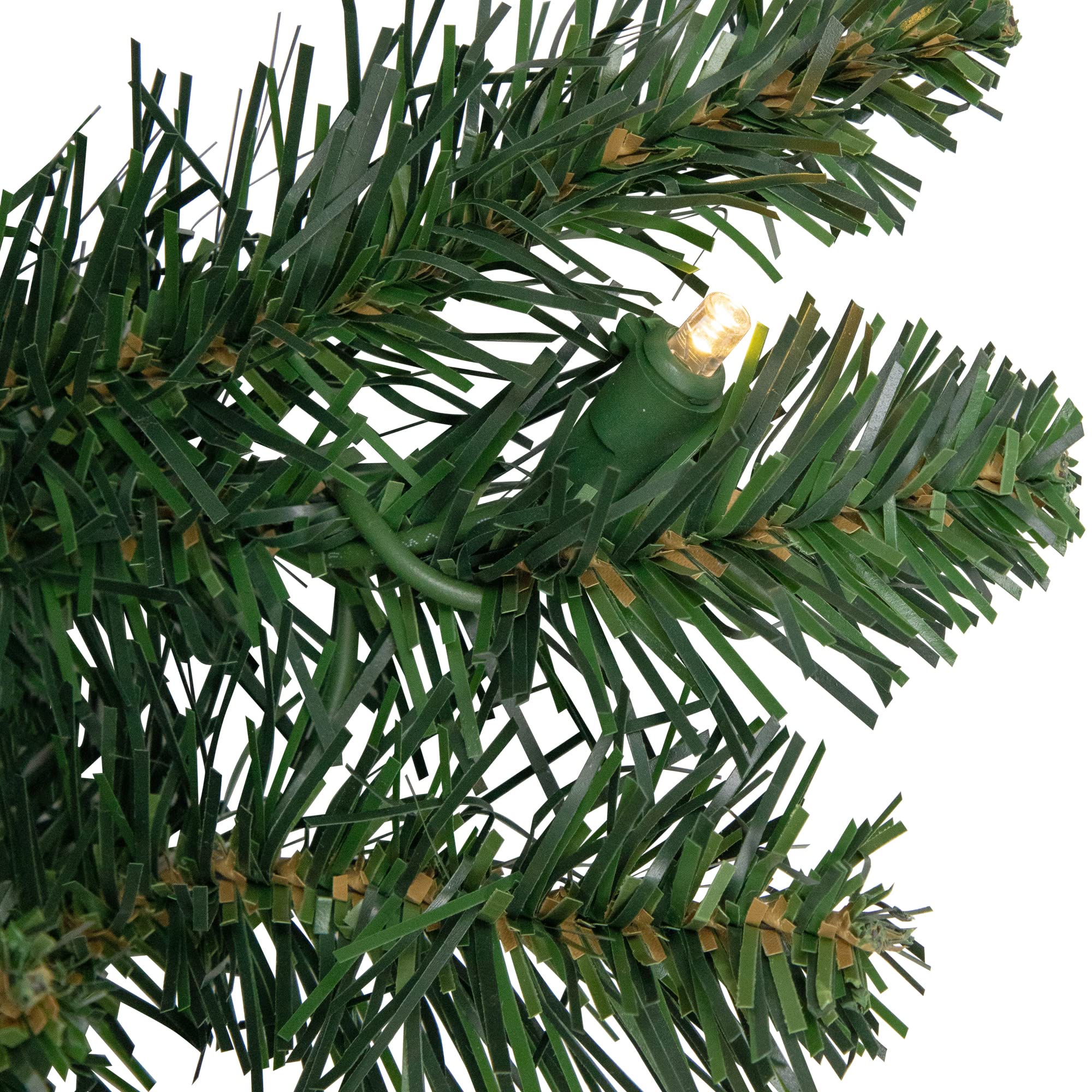 Northlight Pre-Lit Buffalo Fir Artificial Christmas Wreath - 36-Inch, Warm White LED Lights