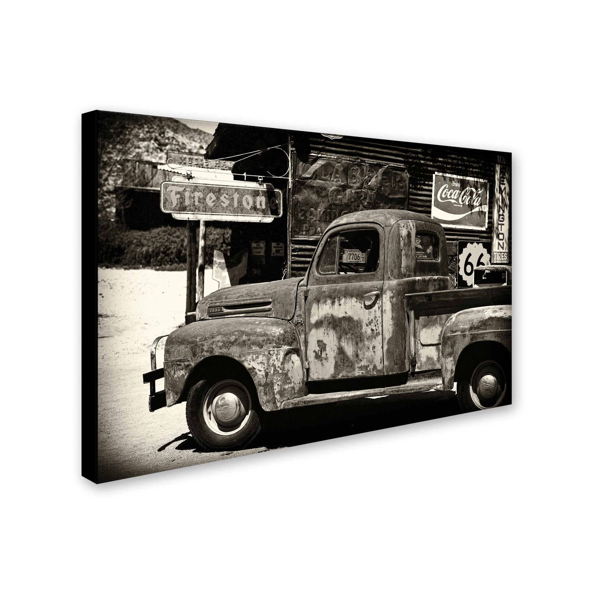 Us Truck By Philippe Hugonnard, 12X19-Inch Canvas Wall Art