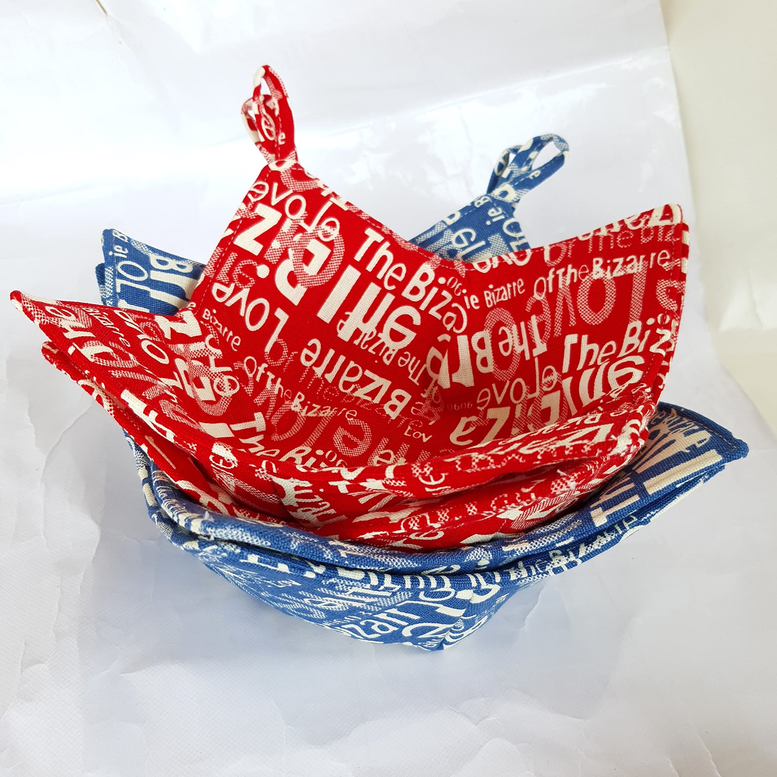 Cushystore 4X Bowl Cozy Canvas Holders Heat And Cold Resistant Anti-Scalding Protector Letters