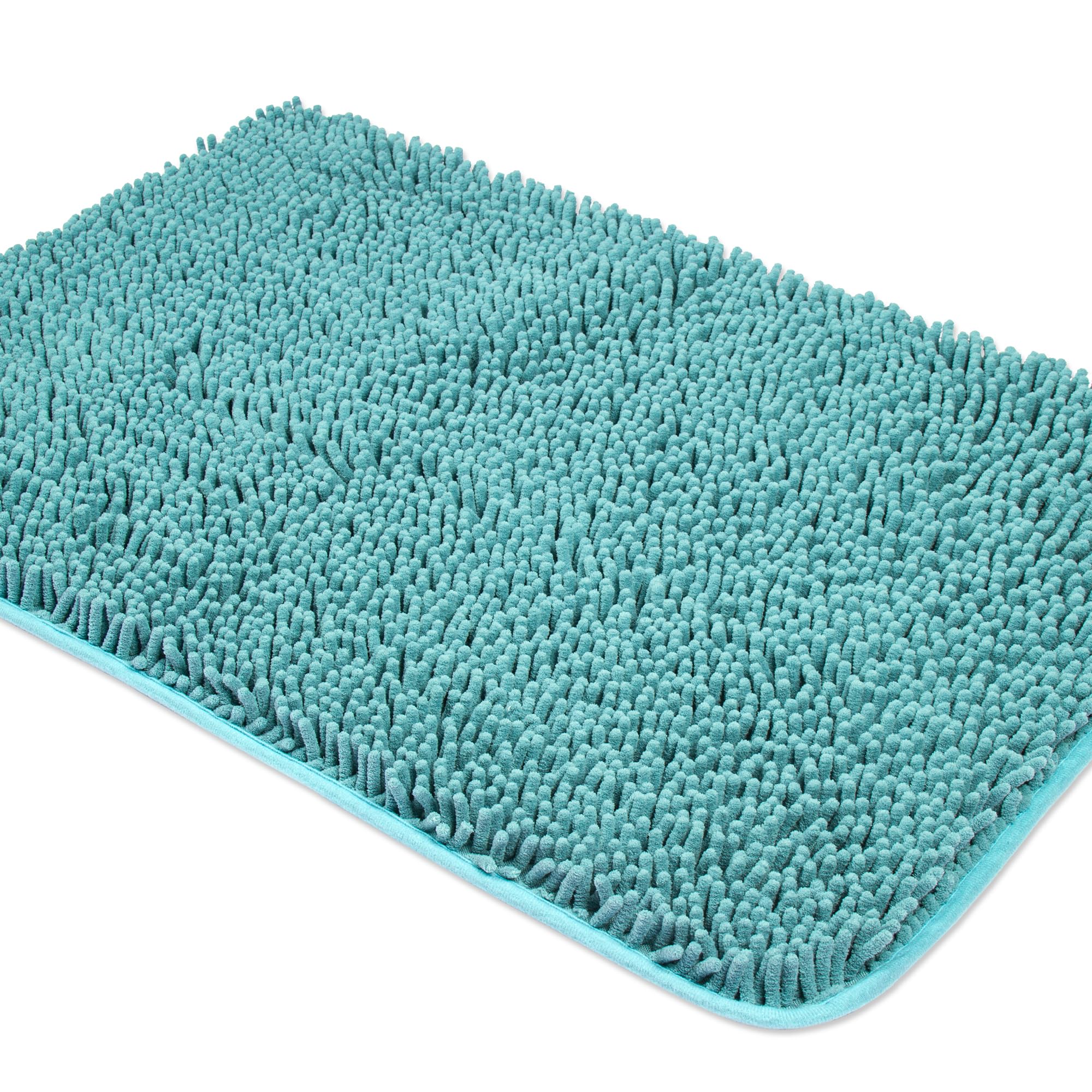 Yeaban Teal Bathroom Rugs - Thick Chenille Bath Mats | Absorbent And Washable Bath Rug Non-Slip, Plush And Soft Rugs For Bathroo
