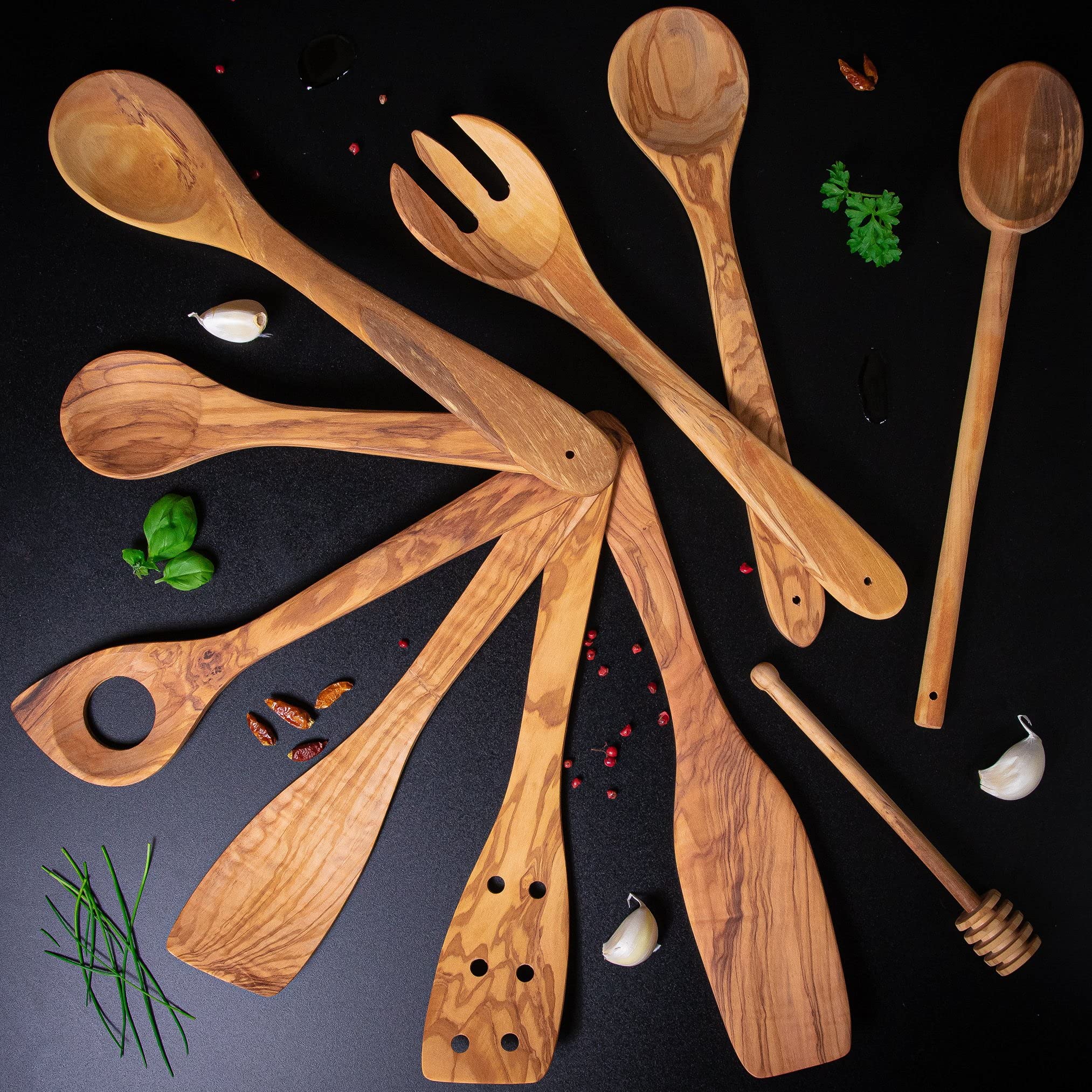 Cilio Olivewood Wok Spatula, 12-Inch