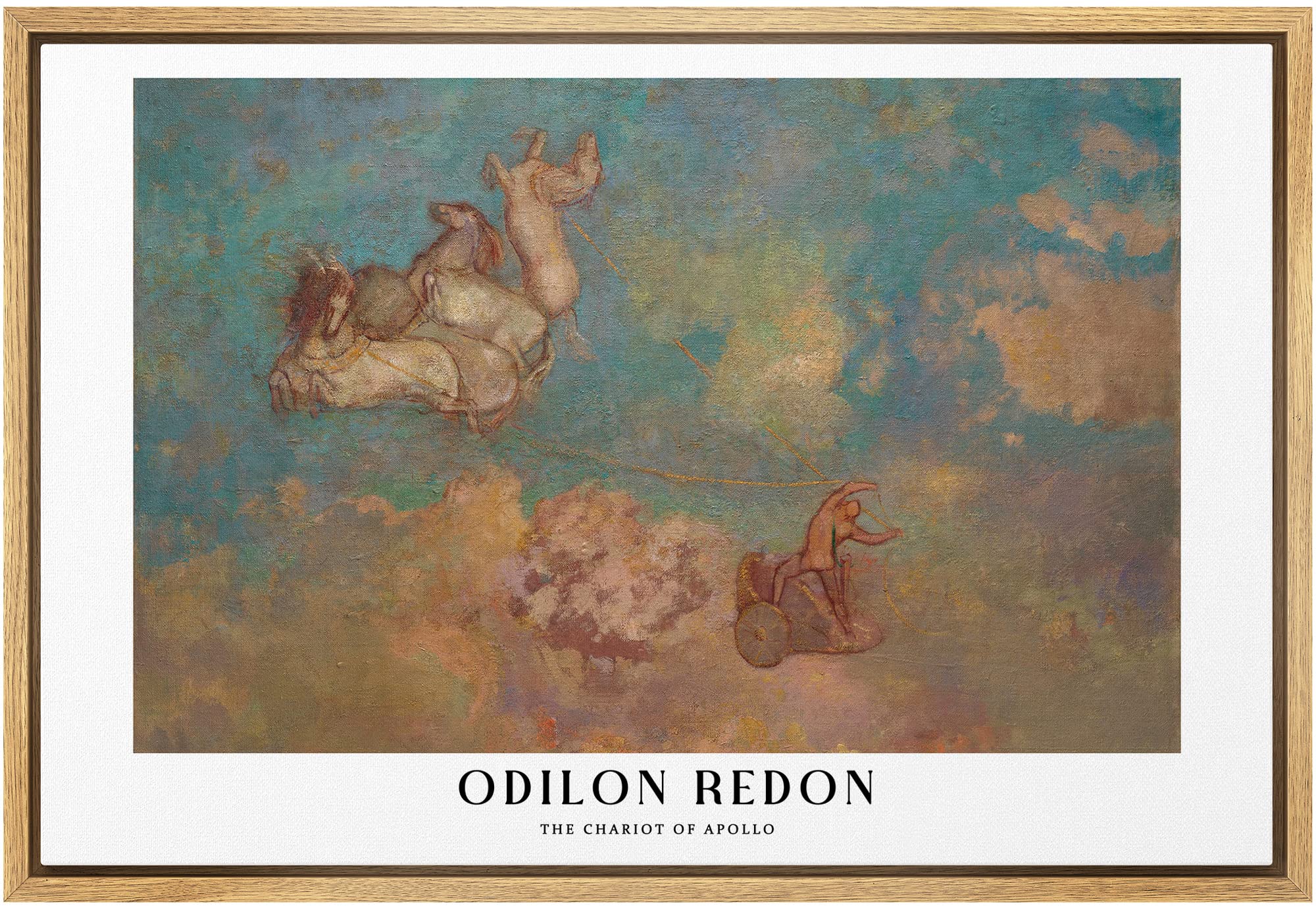 Wall26 Framed Canvas Print Wall Art The Chariot Of Apollo By Odilon Redon Historic Classical Illustrations Fine Art Decorative V