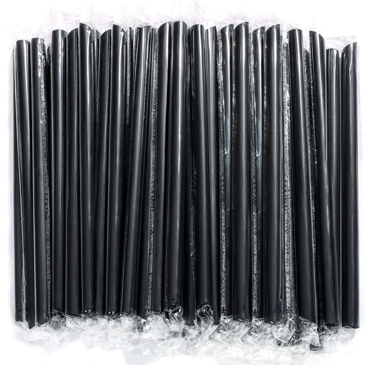 100 Pcs Individually Packaged Pointed Jumbo Smoothie Straws,Disposable Individually Wrapped Plastic Lengthen Milkshake Boba Stra