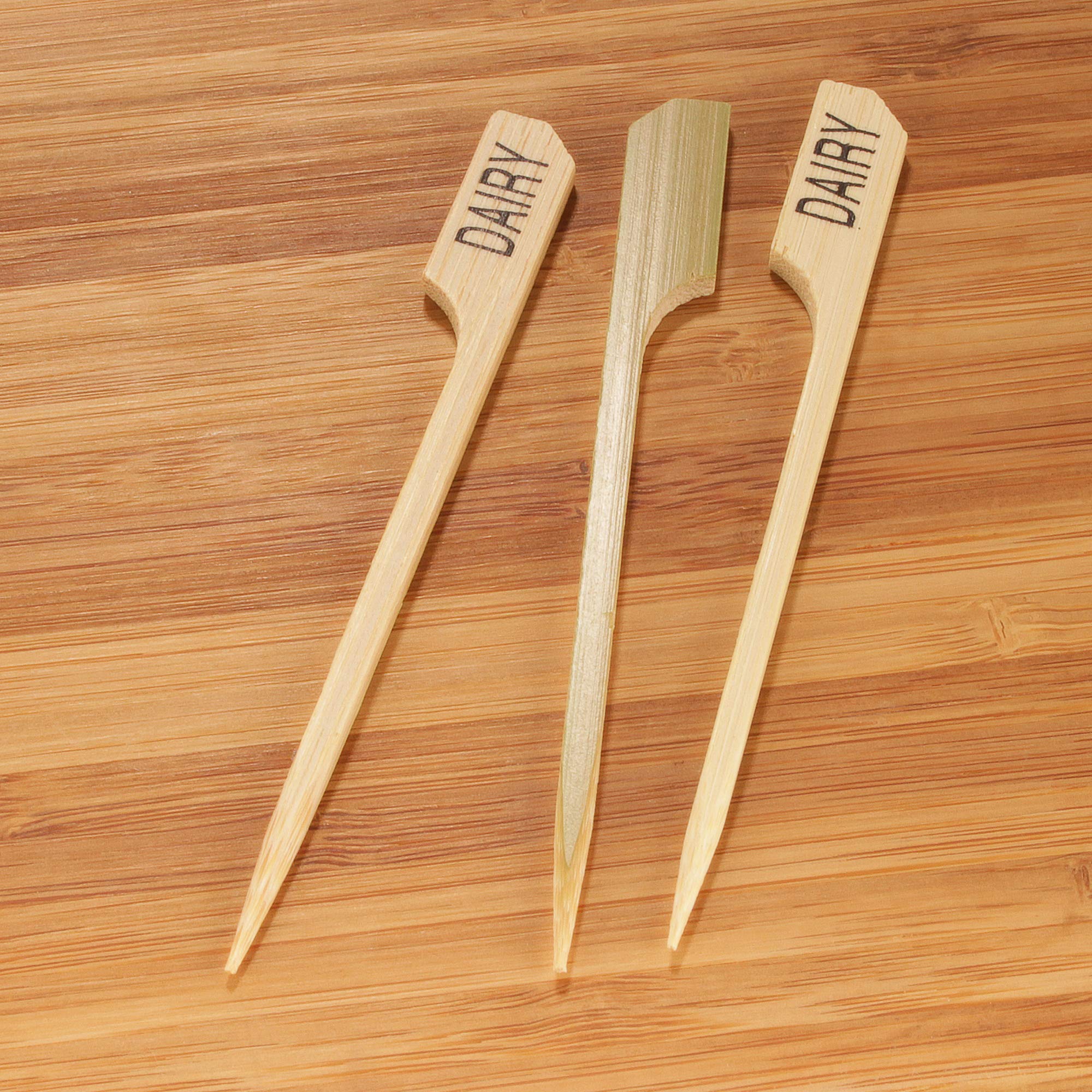 BambooMN - Dairy Marker Bamboo Paddle Pick - 3.5'' (9cm) - 100 Pieces