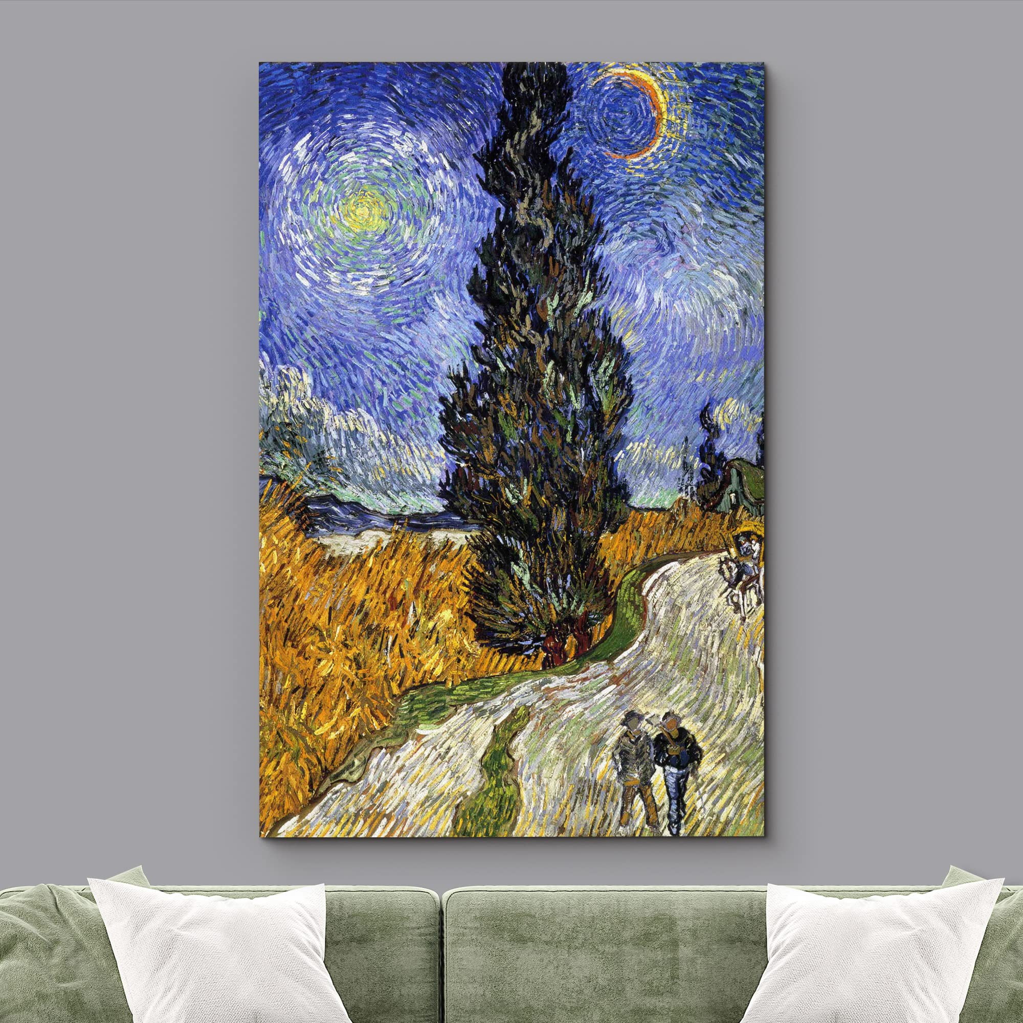 Wall26 Canvas Print Wall Art Thatched Cottages At Cordeville By Artist Vincent Van Gogh Nature Wilderness Illustrations Fine Art