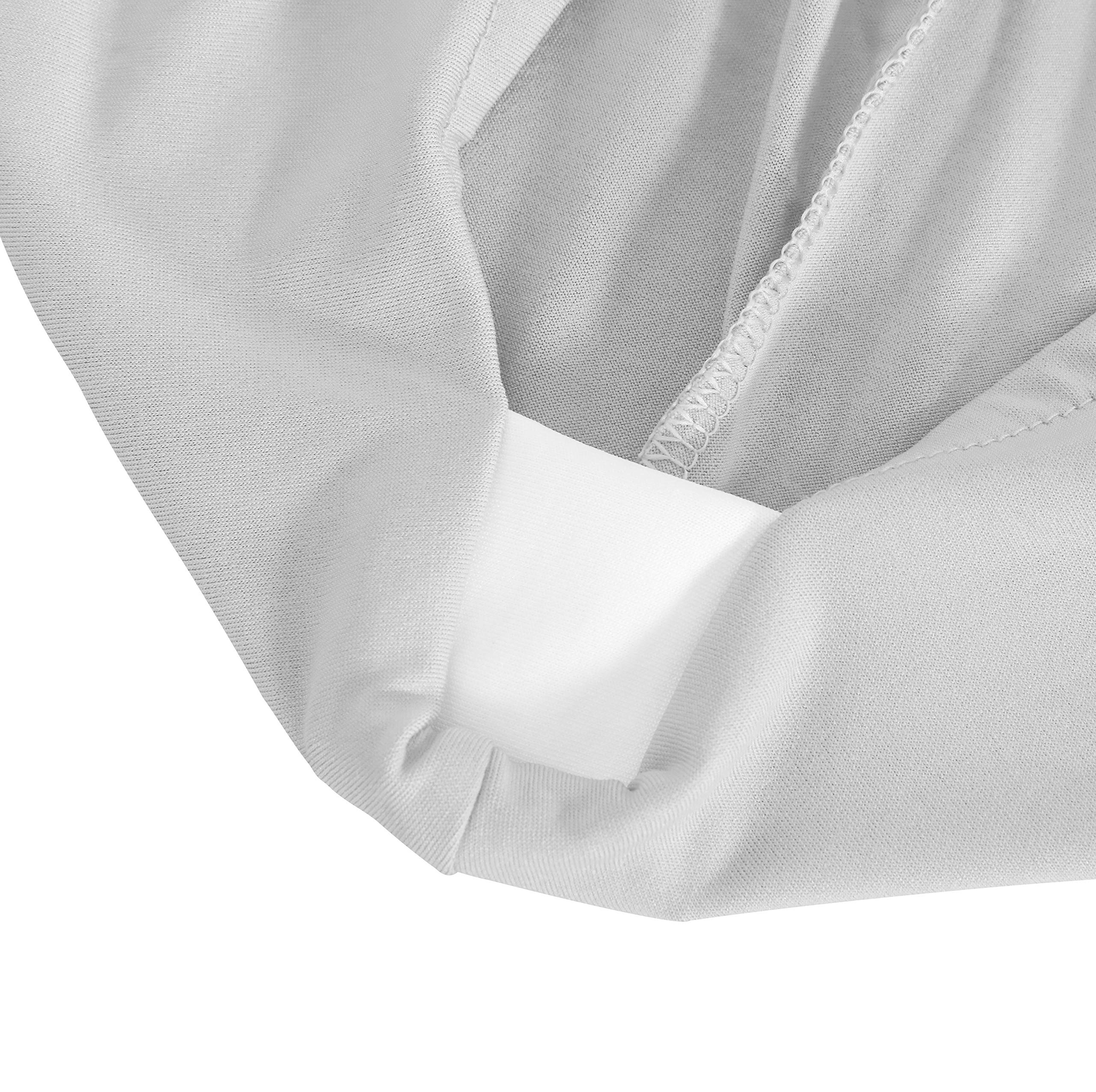 Obstal 8Ft Stretch Spandex Table Cover For Standard Folding Tables - Universal Rectangular Fitted Tablecloth Protector For Party