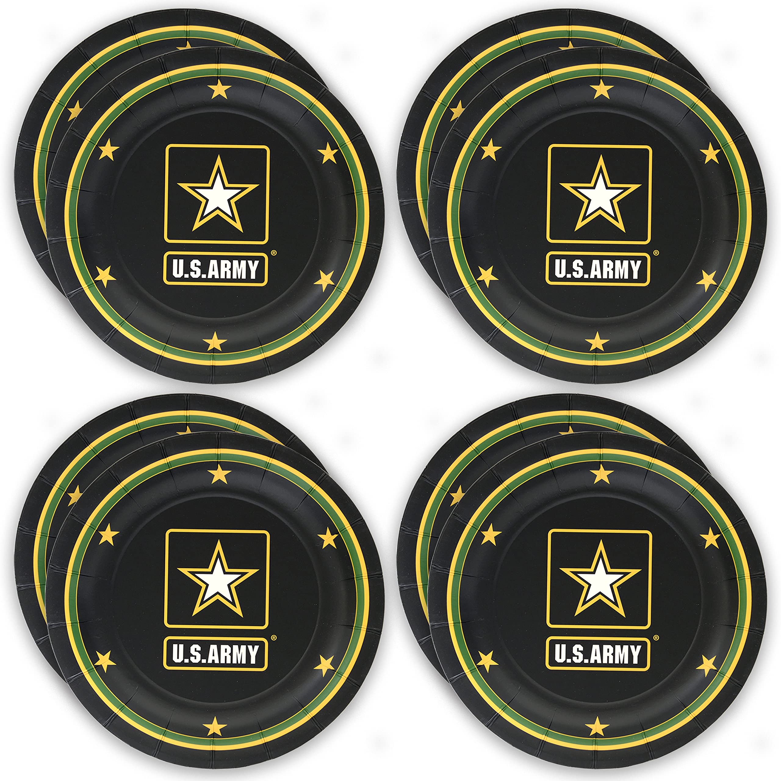 Havercamp U.S. Army 7 In. Party Plates (24 Plates)! Includes 24 Round Dessert Plates In The Officially Licensed United States Ar