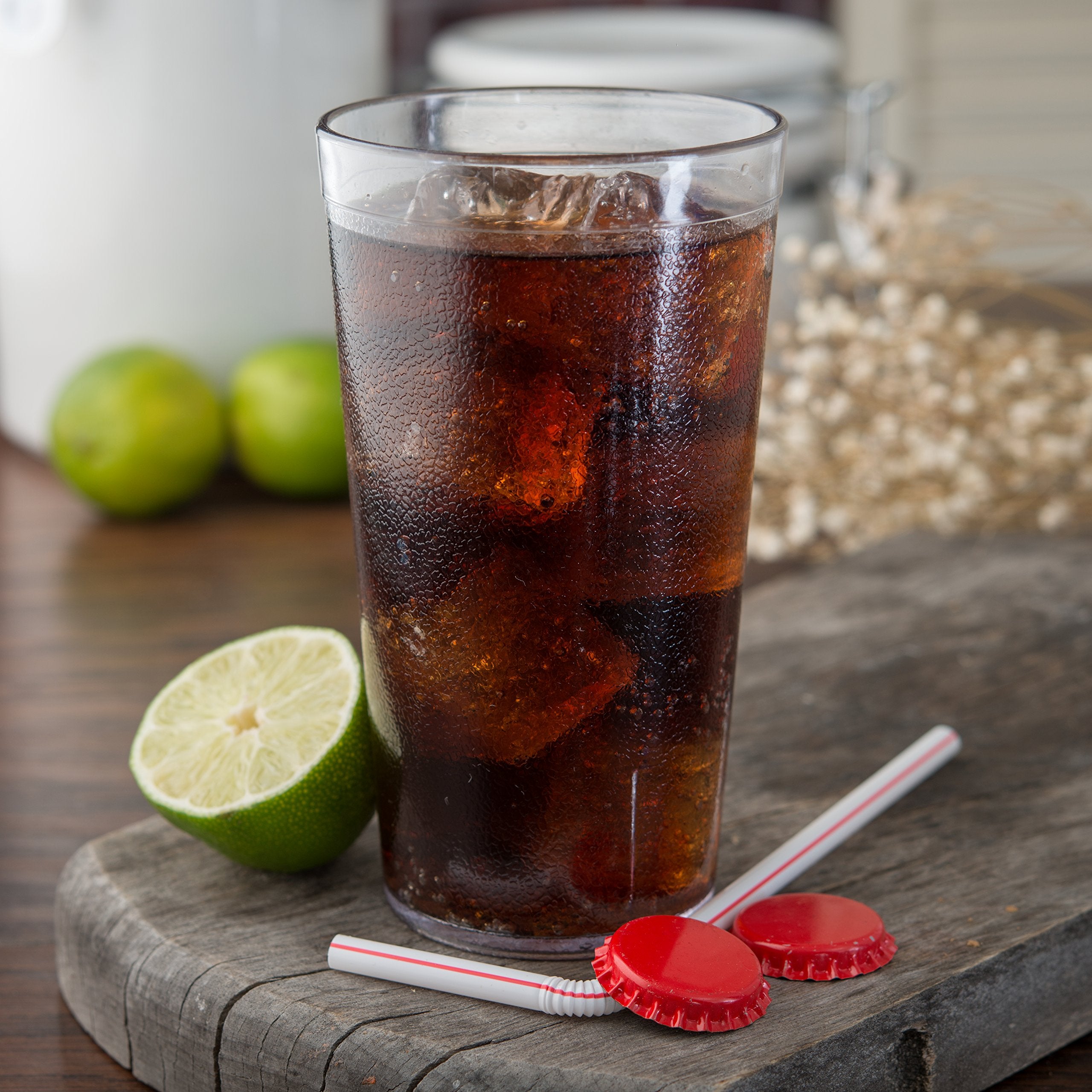 Carlisle Foodservice Products Stackable Tumbler With Pebbled Exterior For Kitchen, Restaurants, And Fast Food, Plastic, 16 Ounce