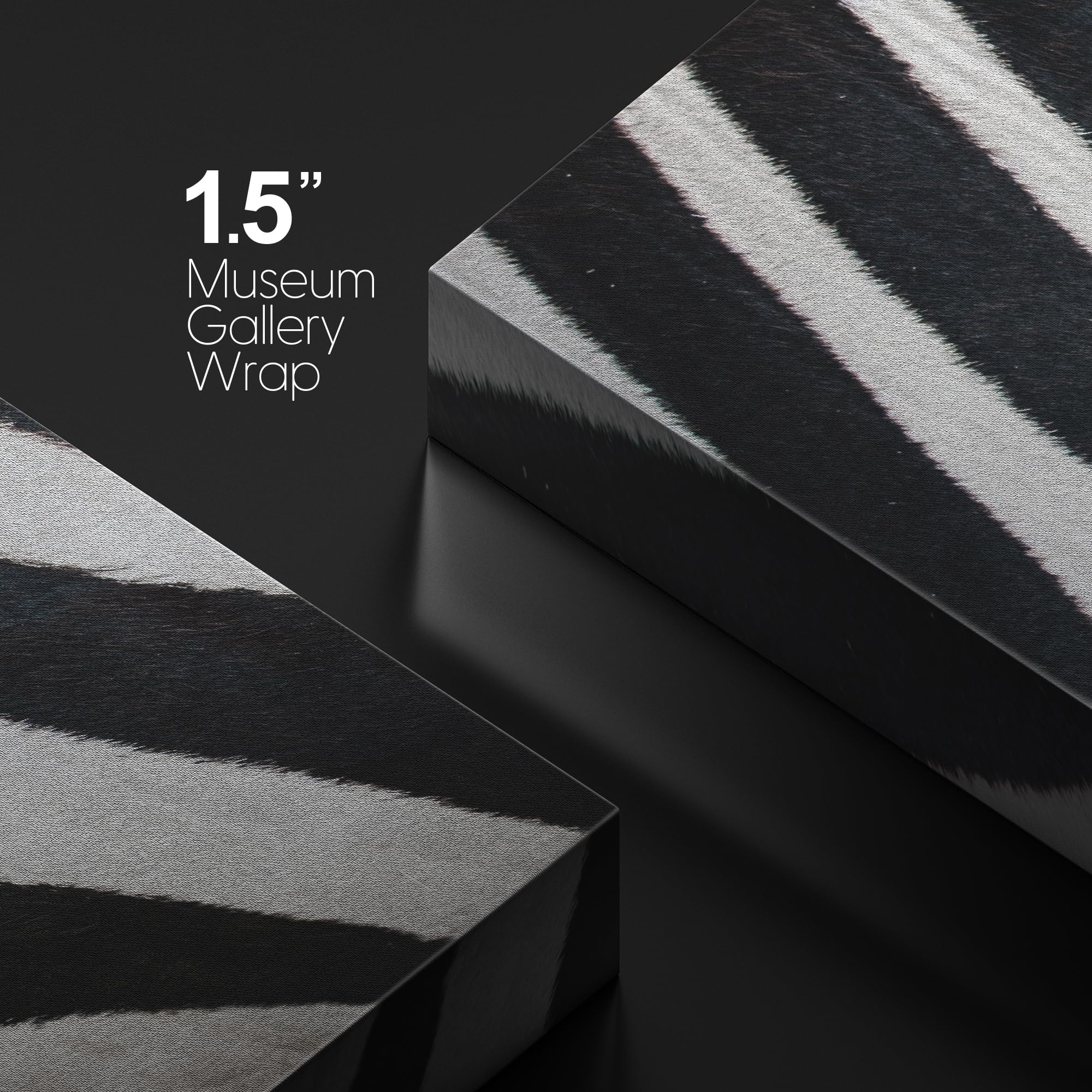 Wall26 - Canvas Prints Wall Art - Canvas Prints Wall Art - Zebra Fur/Skin Texture - 16''X16''