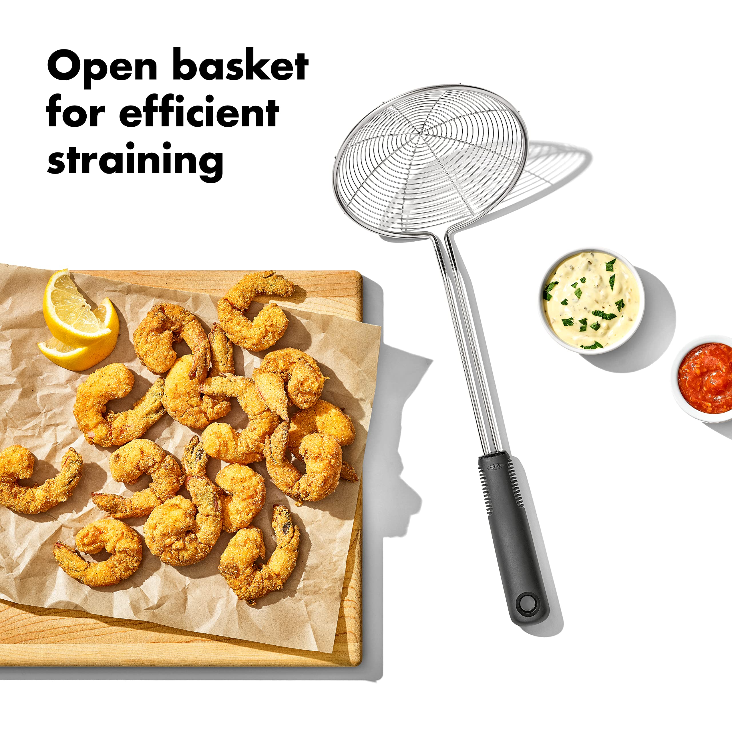 OXO good grips Stainless Steel Spider Scoop & Strain Skimmer Black