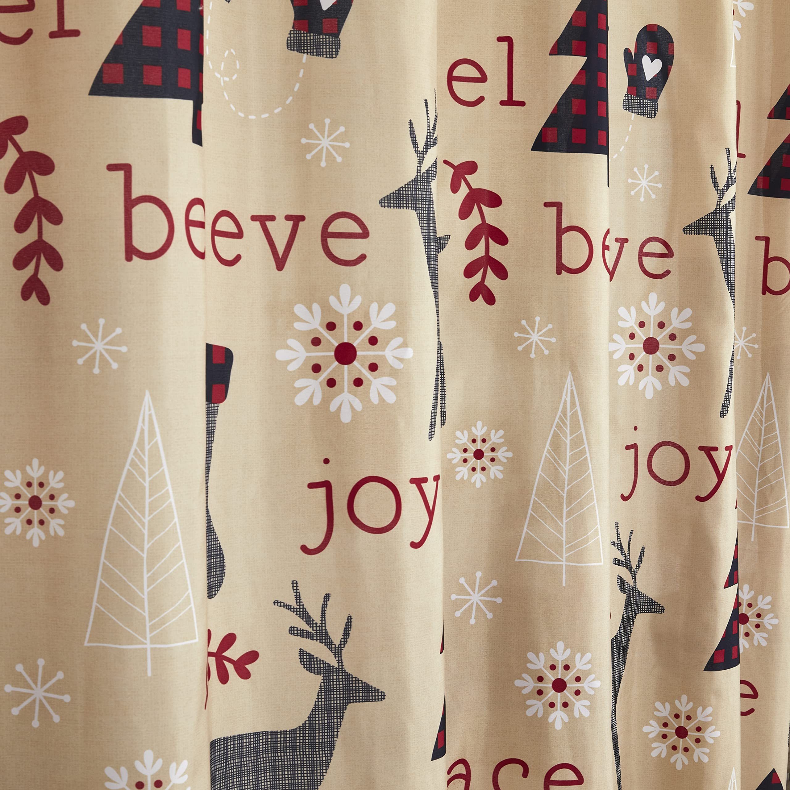 Skl Home Cozy Home Shower Curtain And Hook Set (13-Piece), Multi