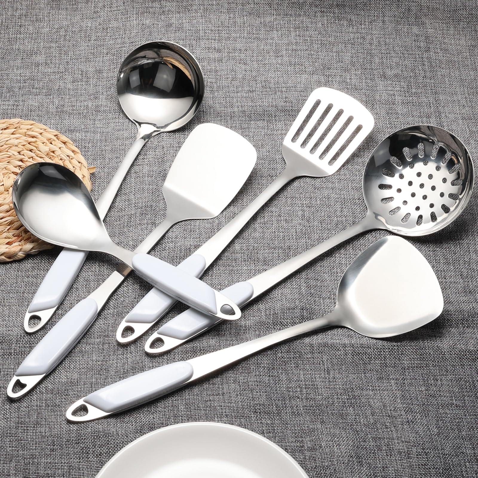 Hommp 8-Piece Stainless Steel Kitchen Cooking Utensils Tool