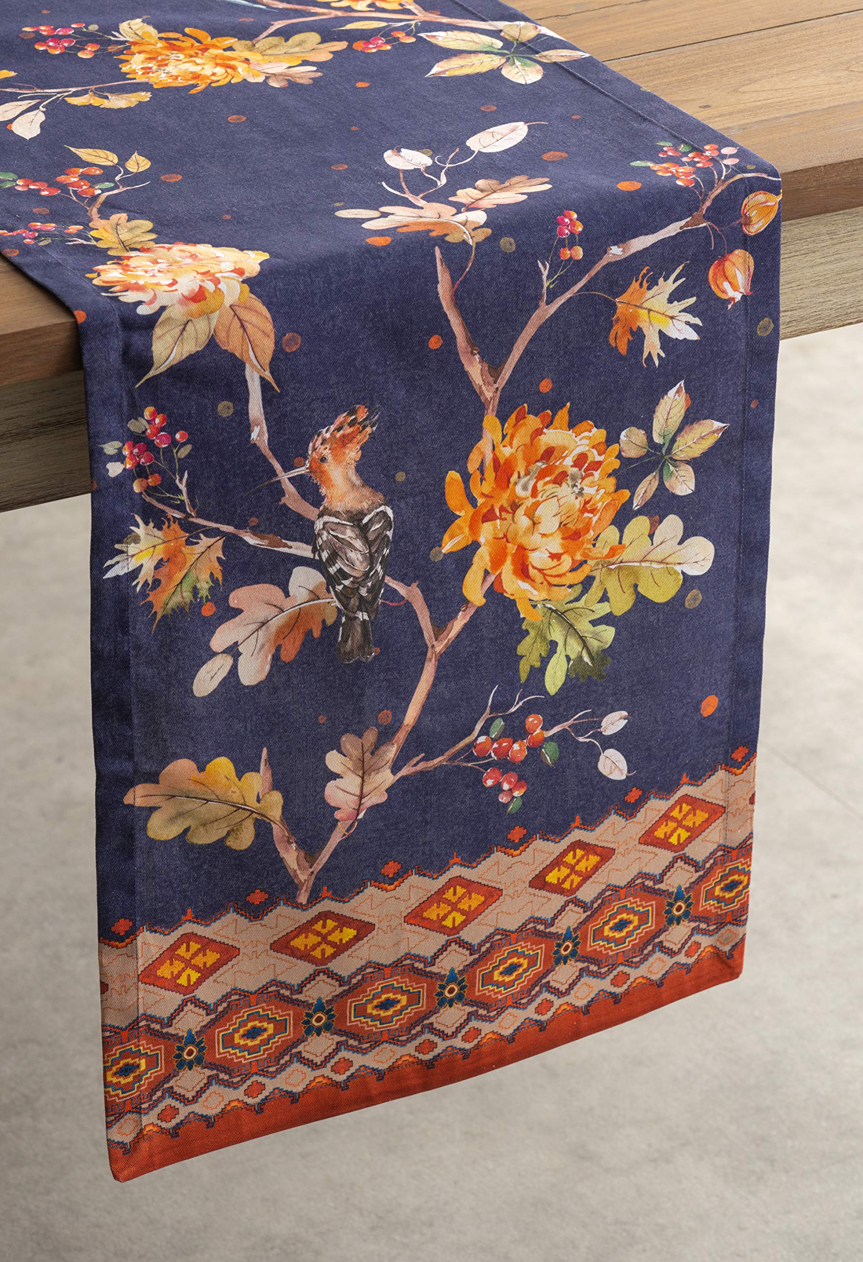 Maison D' Hermine Tablerunner 100% Cotton Table Runner Decorative Table Covers, Dining, Home, Wedding, Buffet, Kelim - Infinity