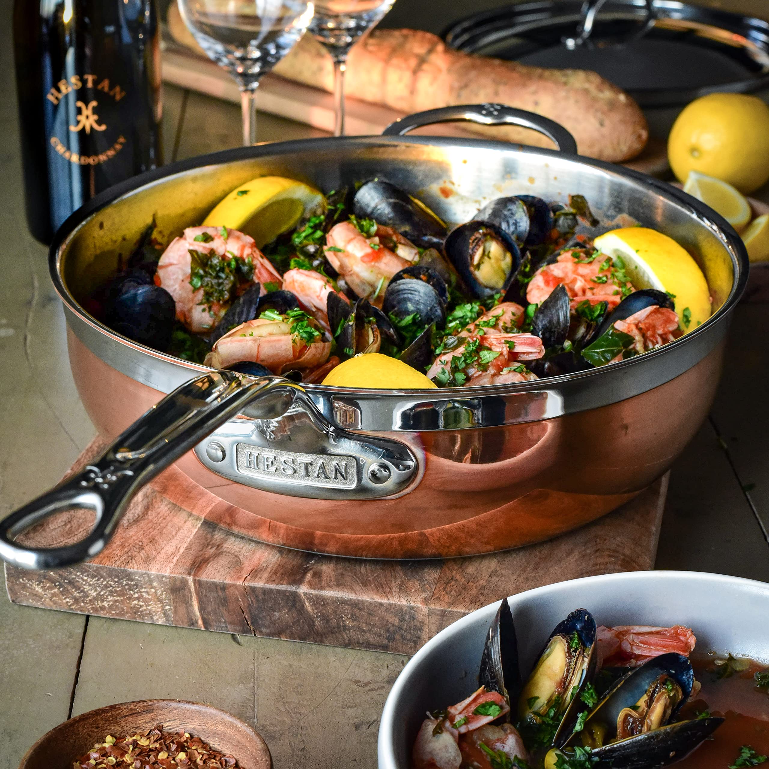 Hestan - Copperbond Collection - 100% Pure Copper All-In-One Pan, Induction Cooktop Compatible, 5 Quart