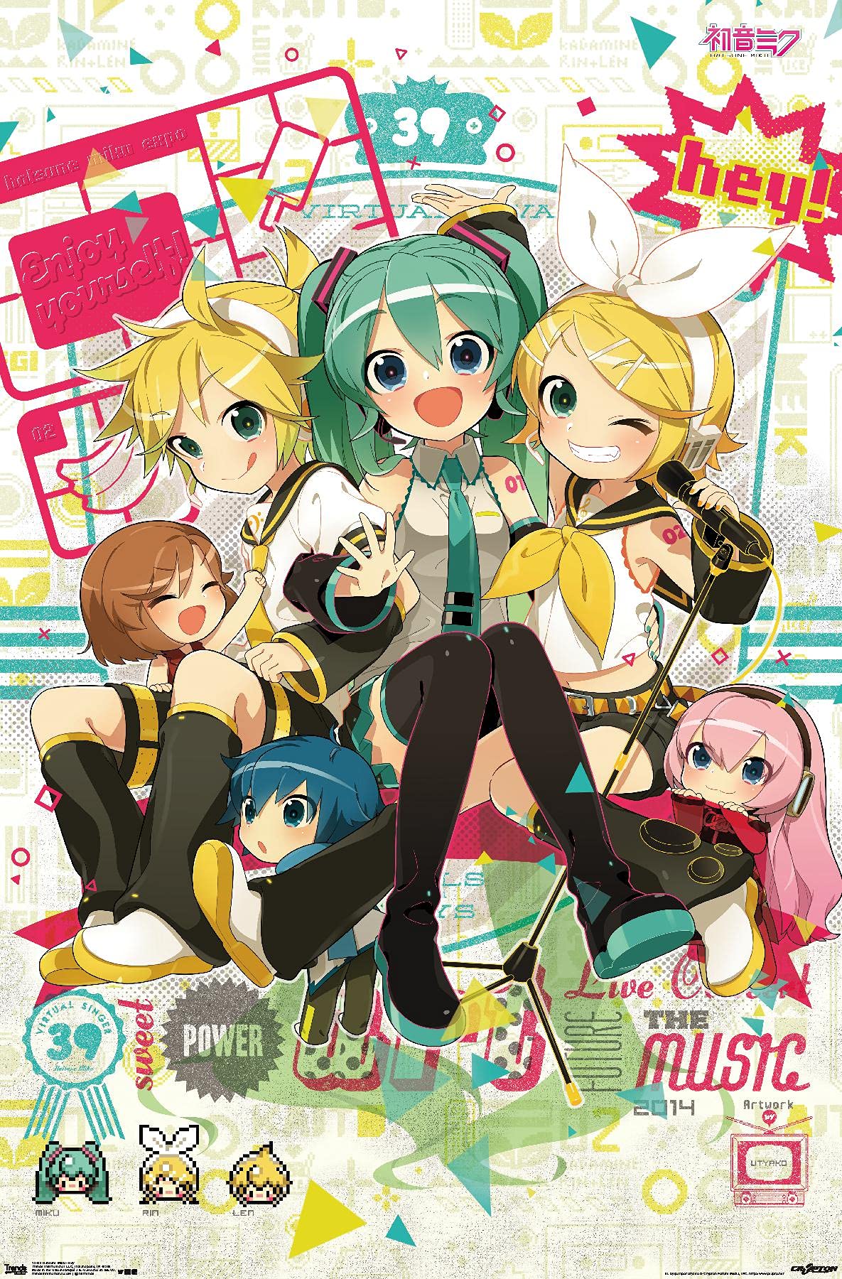 Trends International Hatsune Miku Hey Wall Poster 22.375'' X 34''