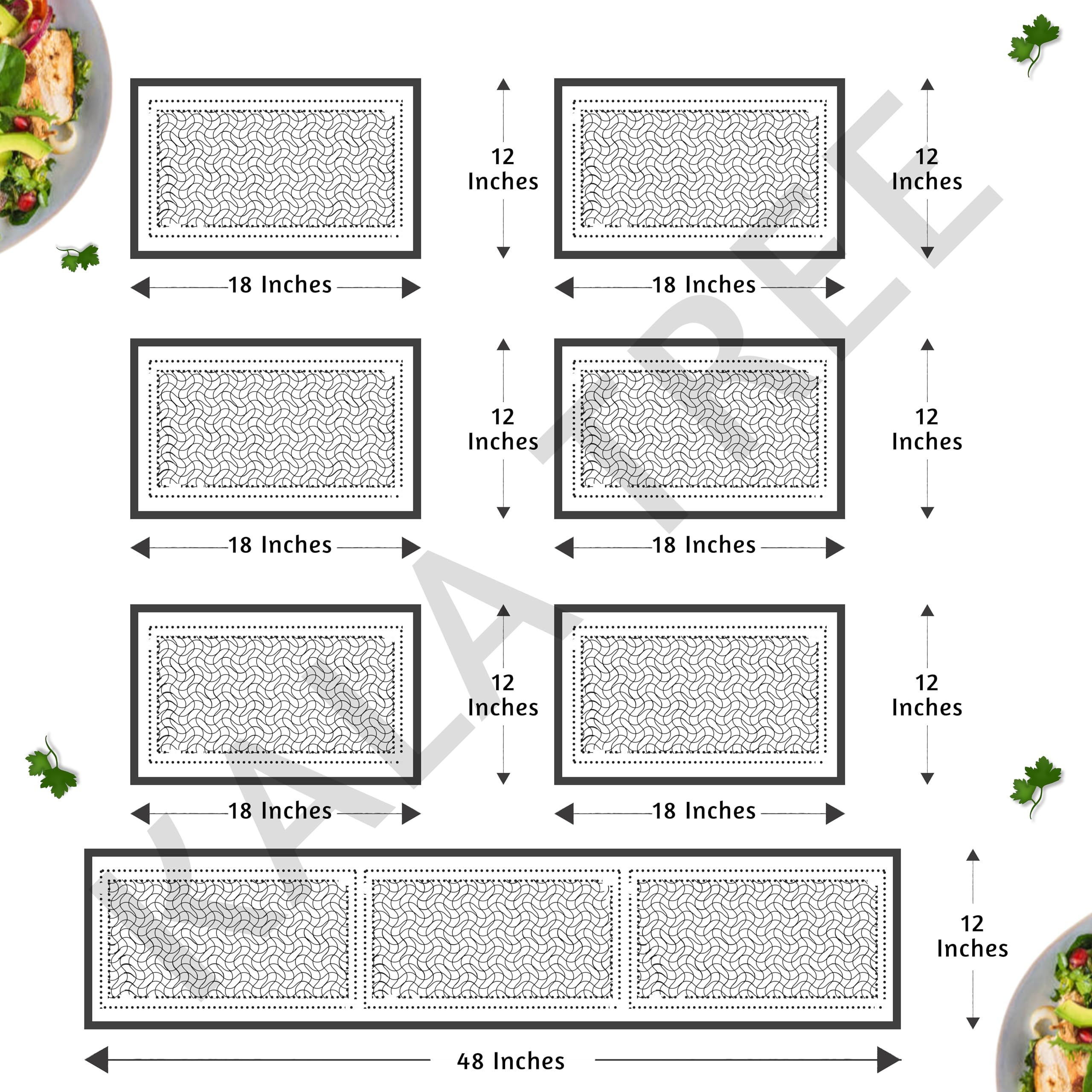 Kalatree Handmade River Grass Dining Table Mats Set Of 6 Pieces & Runner | Heat Resistant Korai Grass Dining Mats | Natural Eco