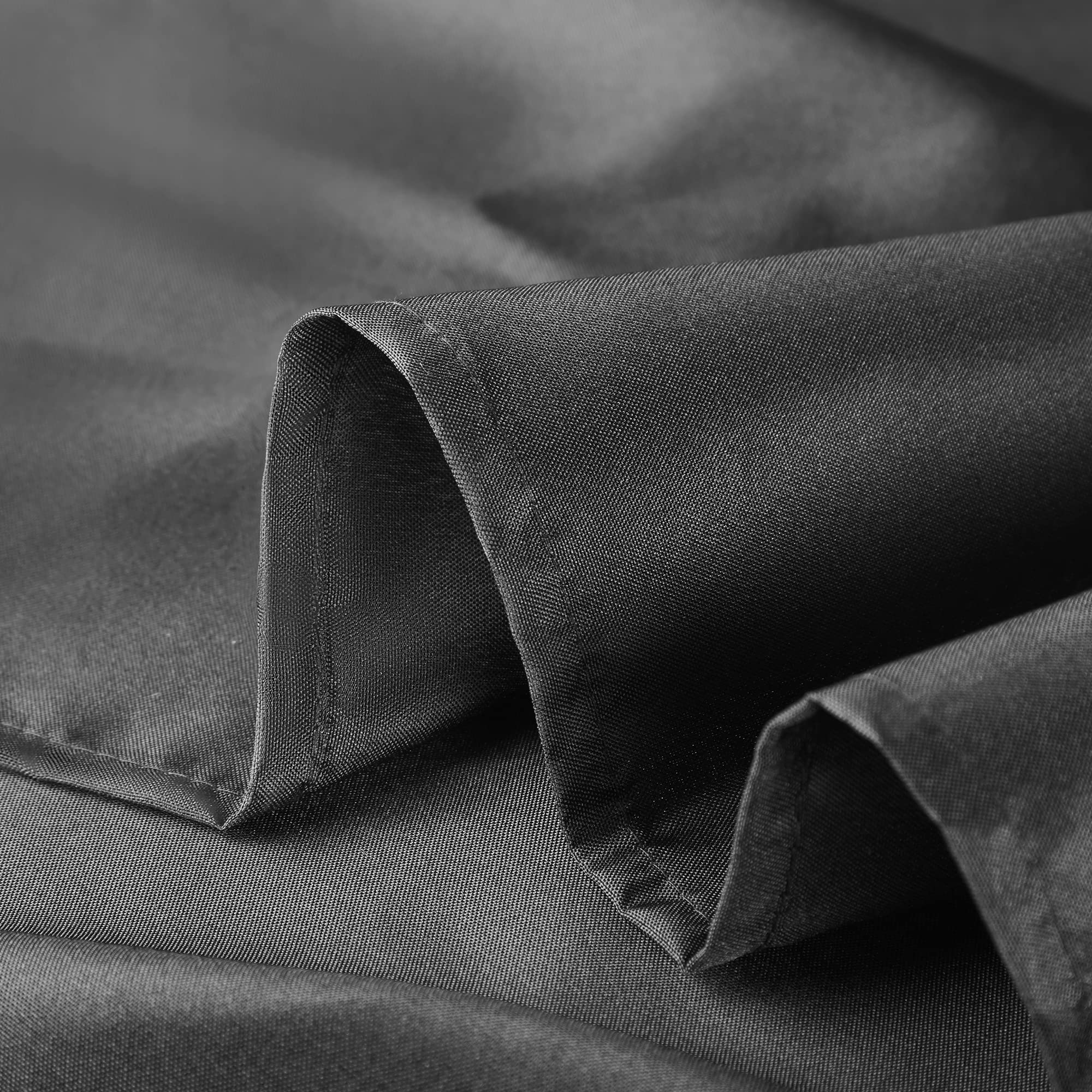 Mysky Home Table Cloth 54X120 Inch Black Tablecloth For 8 Foot Table Washable Polyester Rectangle Tablecloth For Buffet Table, P
