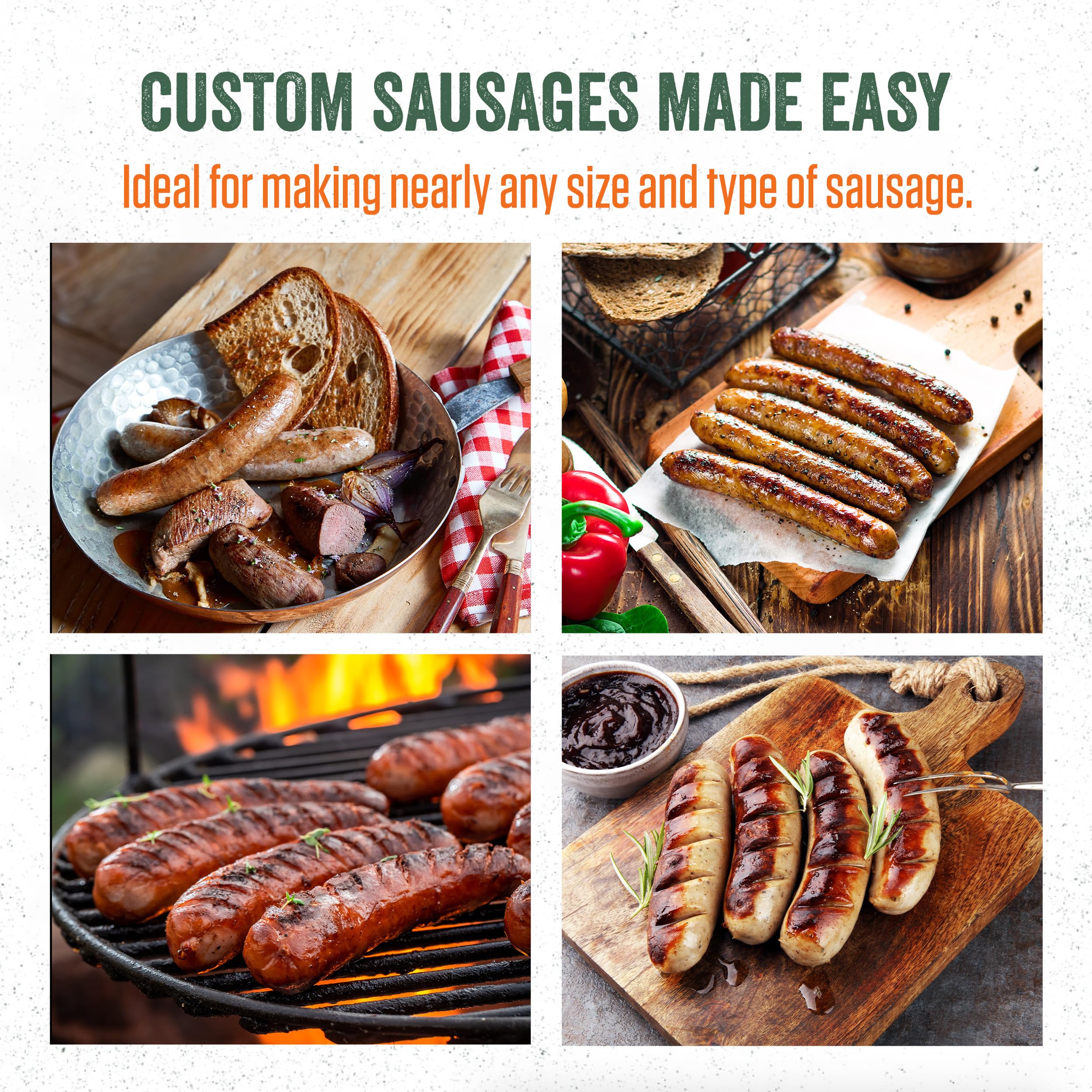 Lem Products Mighty Bite Vertical Stainless Steel 15 Pound Capacity Sausage Stuffer With Plastic Stuffing Tubes