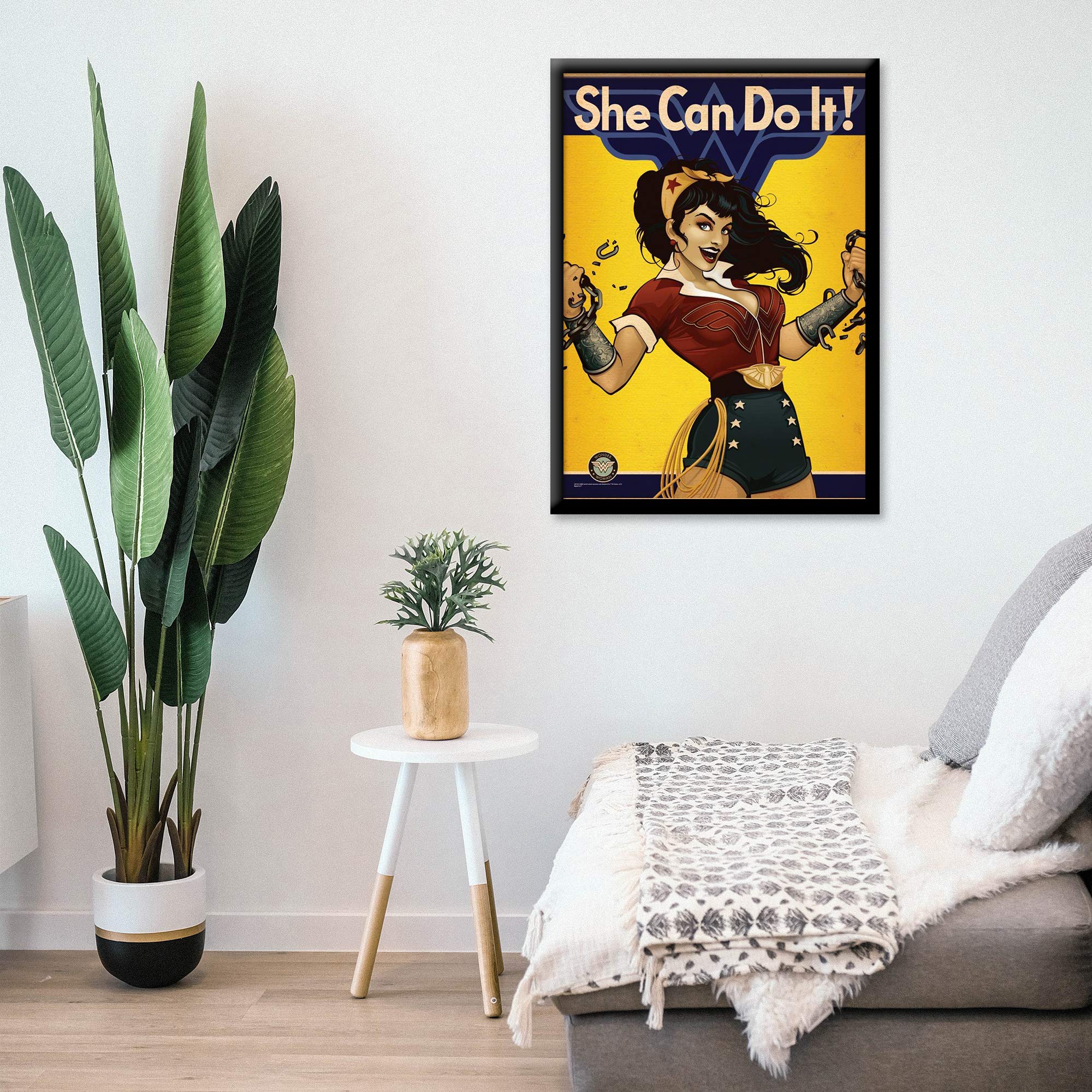 Mightyprint Dc Comics - Bombshell Wonder Woman - Justice League - Durable 17    X 24 Wall Art - Not Made Of Paper - Officially L