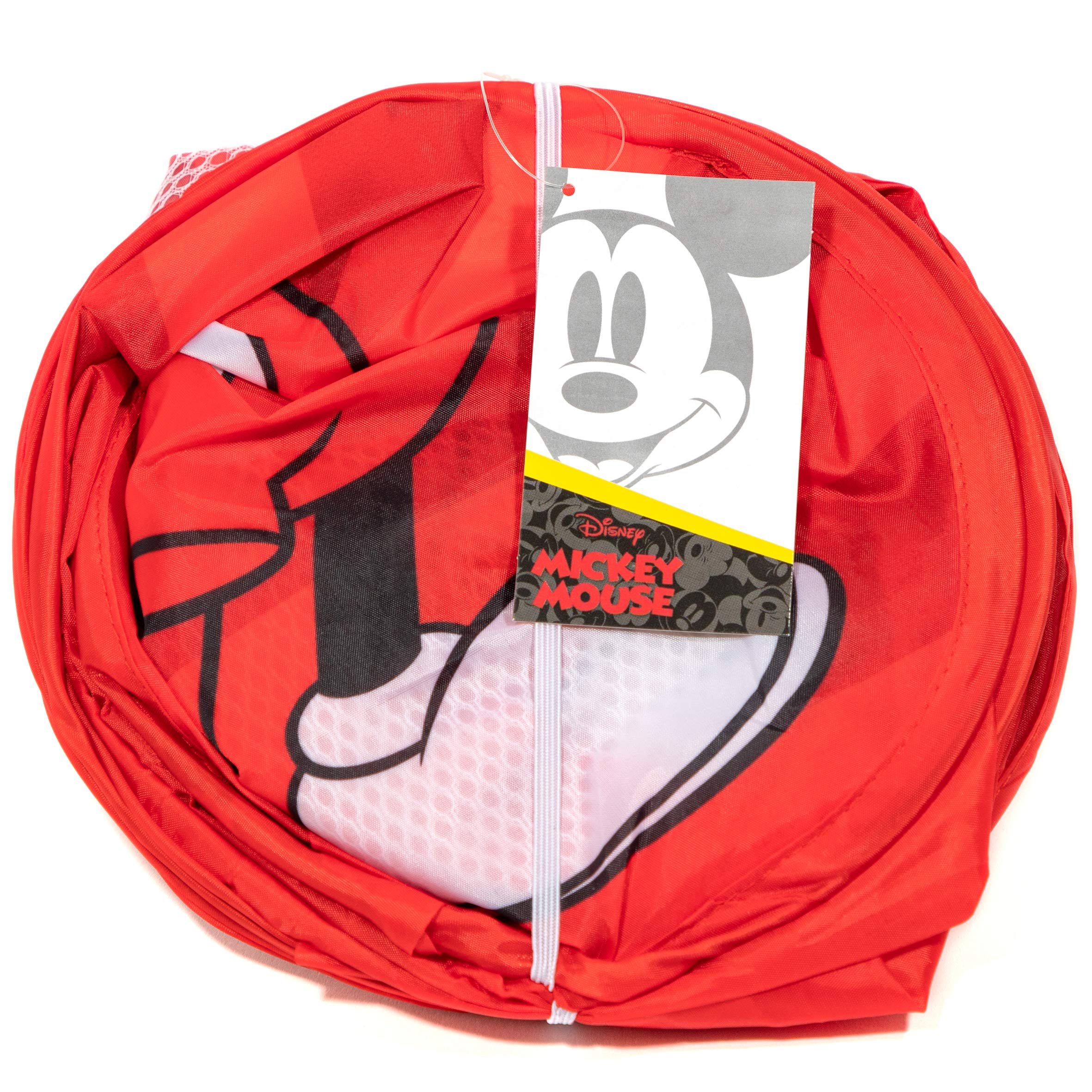 Jay Franco Disney Mickey Mouse Pop Up Hamper - Mesh Laundry Basket/Bag with Durable Handles (Official Disney Product)