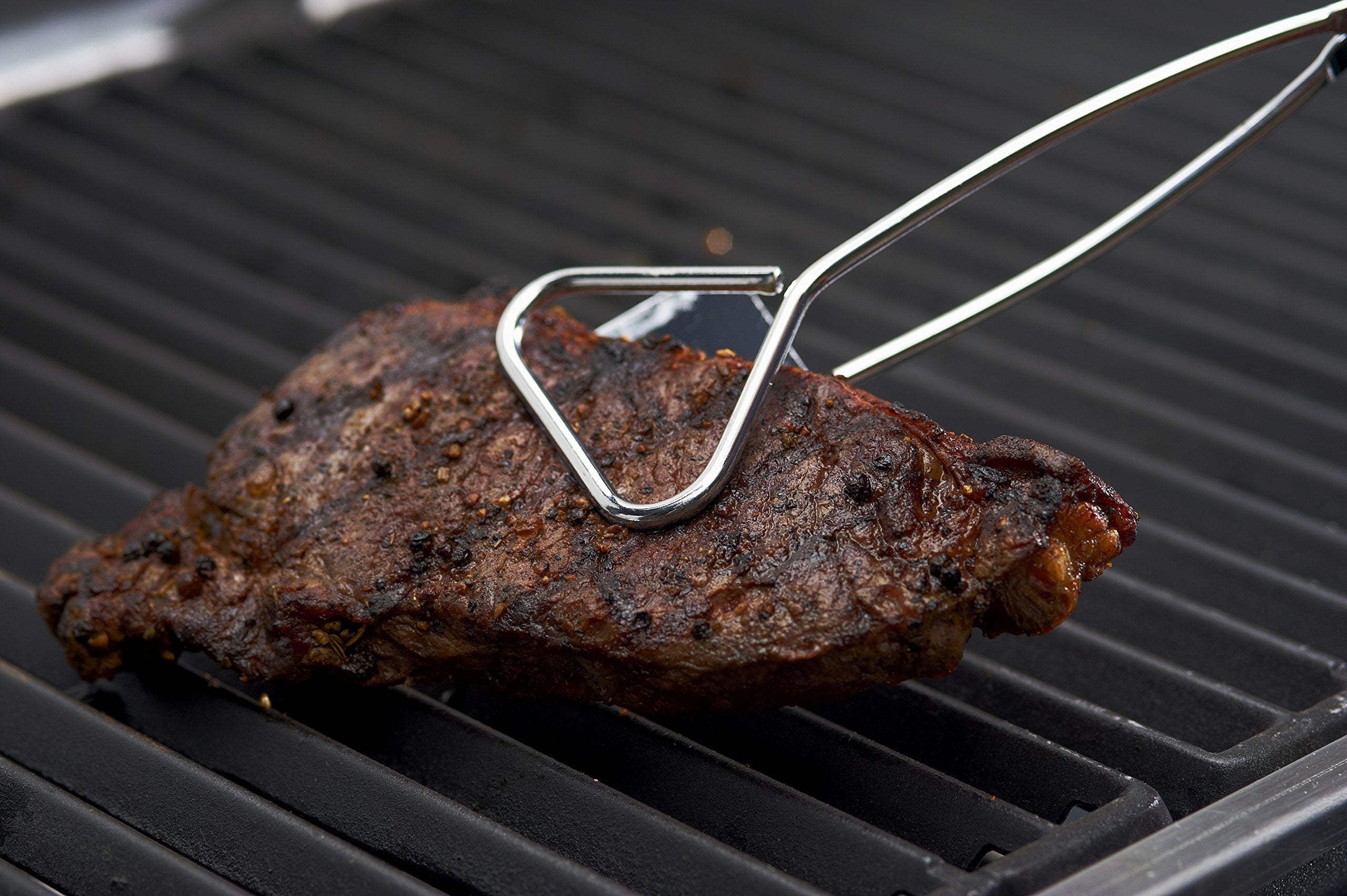 Grillpro 40730 2 In 1 Chrome Plated Turner/Tong, Silver