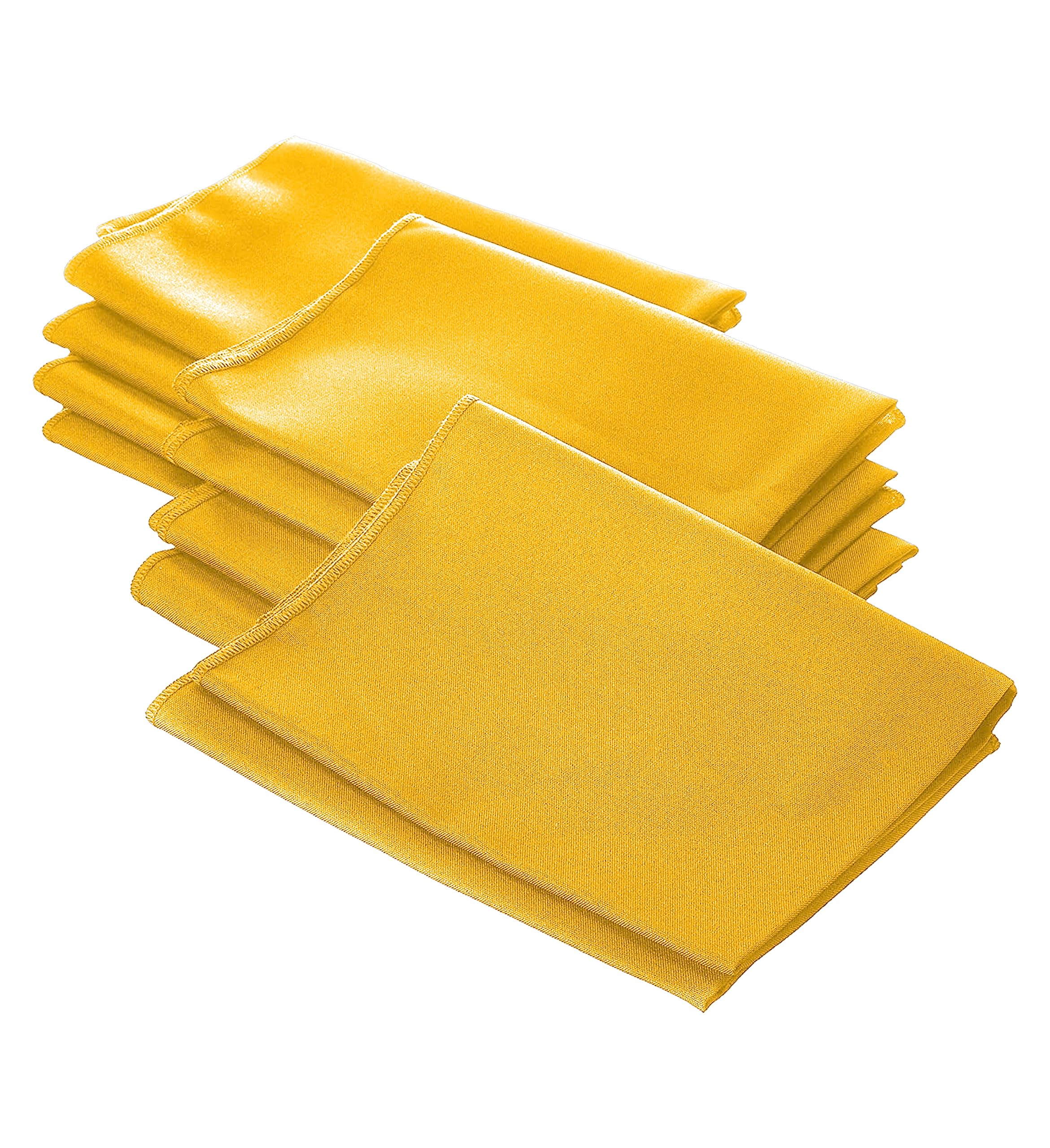 LA Linen Pack-10 Polyester Poplin Napkin 18 by 18-Inch  Dark Yellow