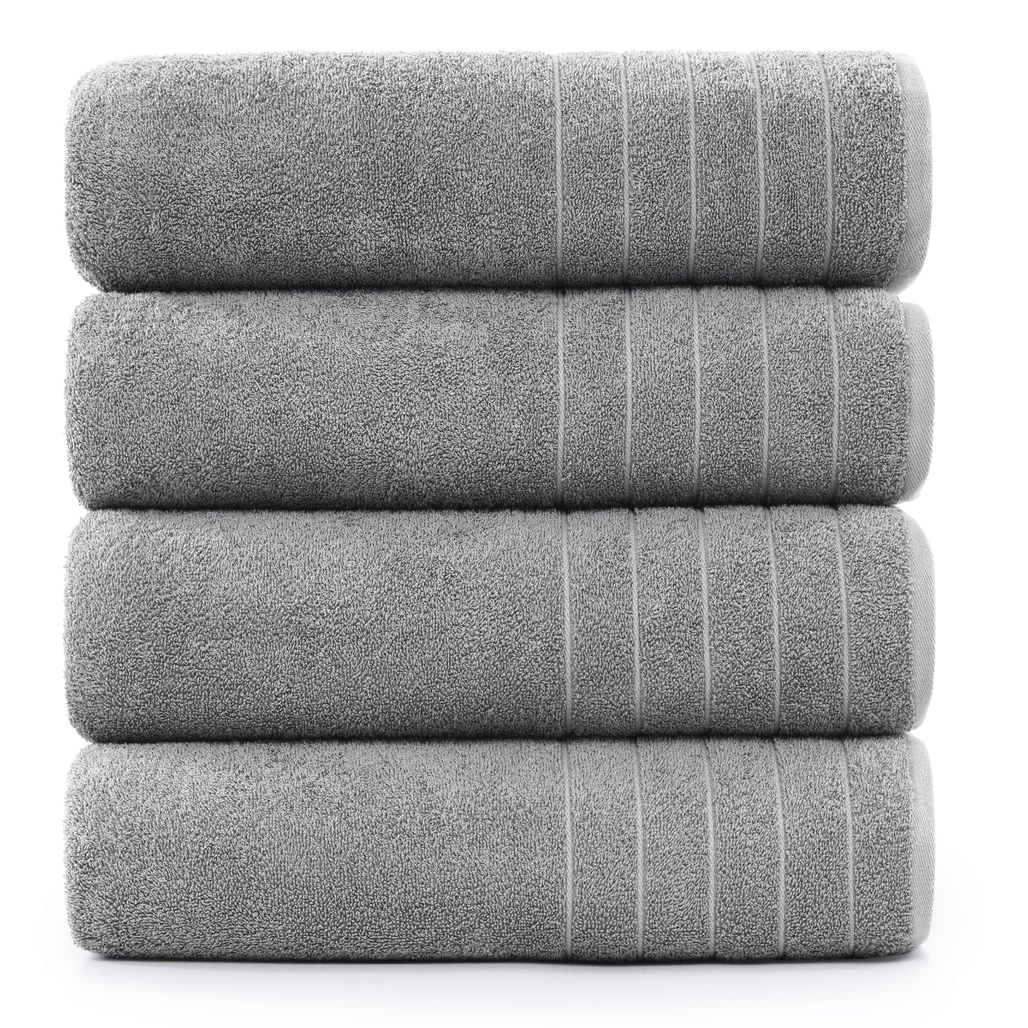 Casa Platino Bath Towels 4 Pack, Large Bath Towel Set(30''X 60''), 100% Ring Spun Cotton Bathroom Towels, Lightweight Towels For