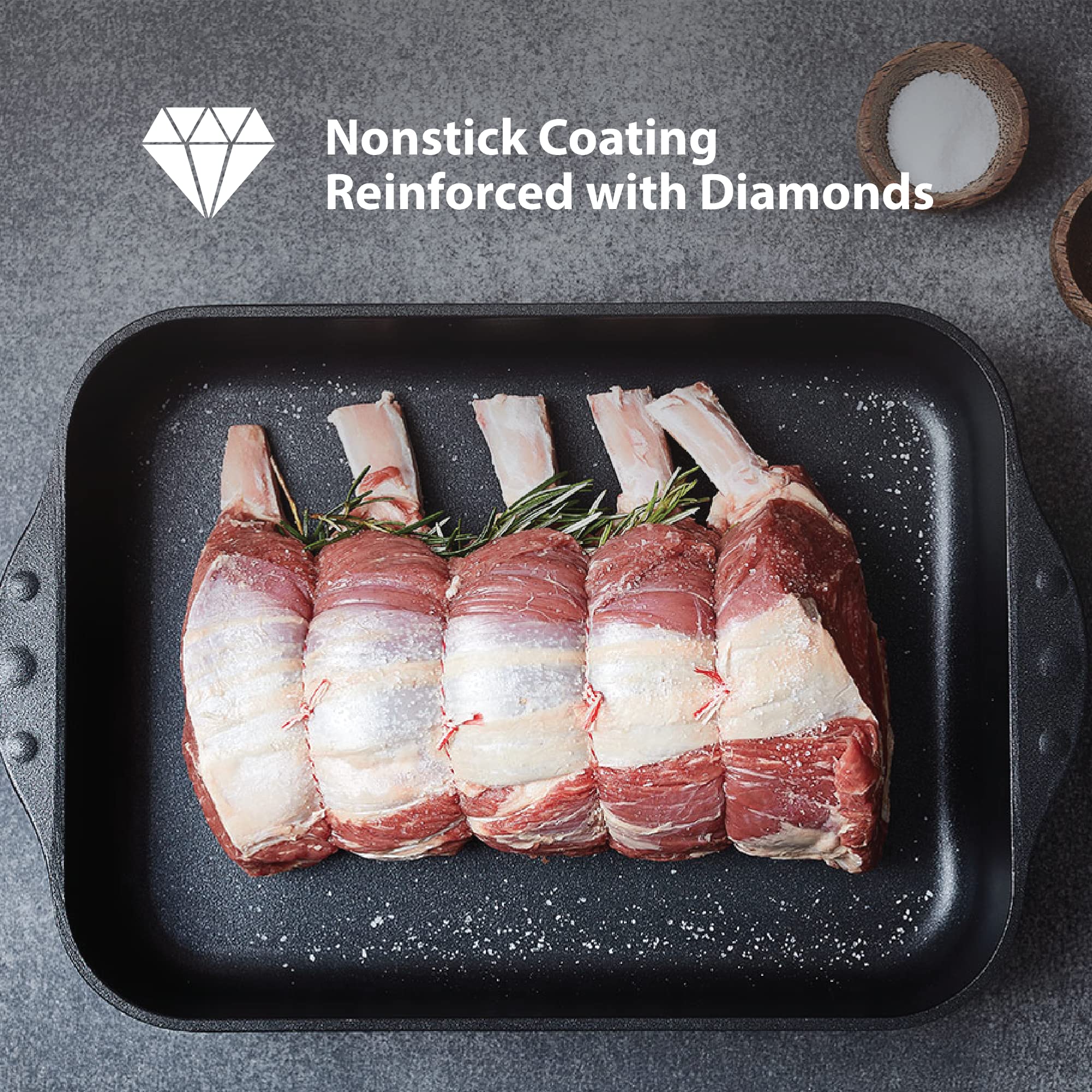 Swiss Diamond Fry Pan Duo - Hd Nonstick Diamond Coated Nonstick Cookware 9.5'' And 11'' Aluminum Frying Pans Skillet Set, Dishwa