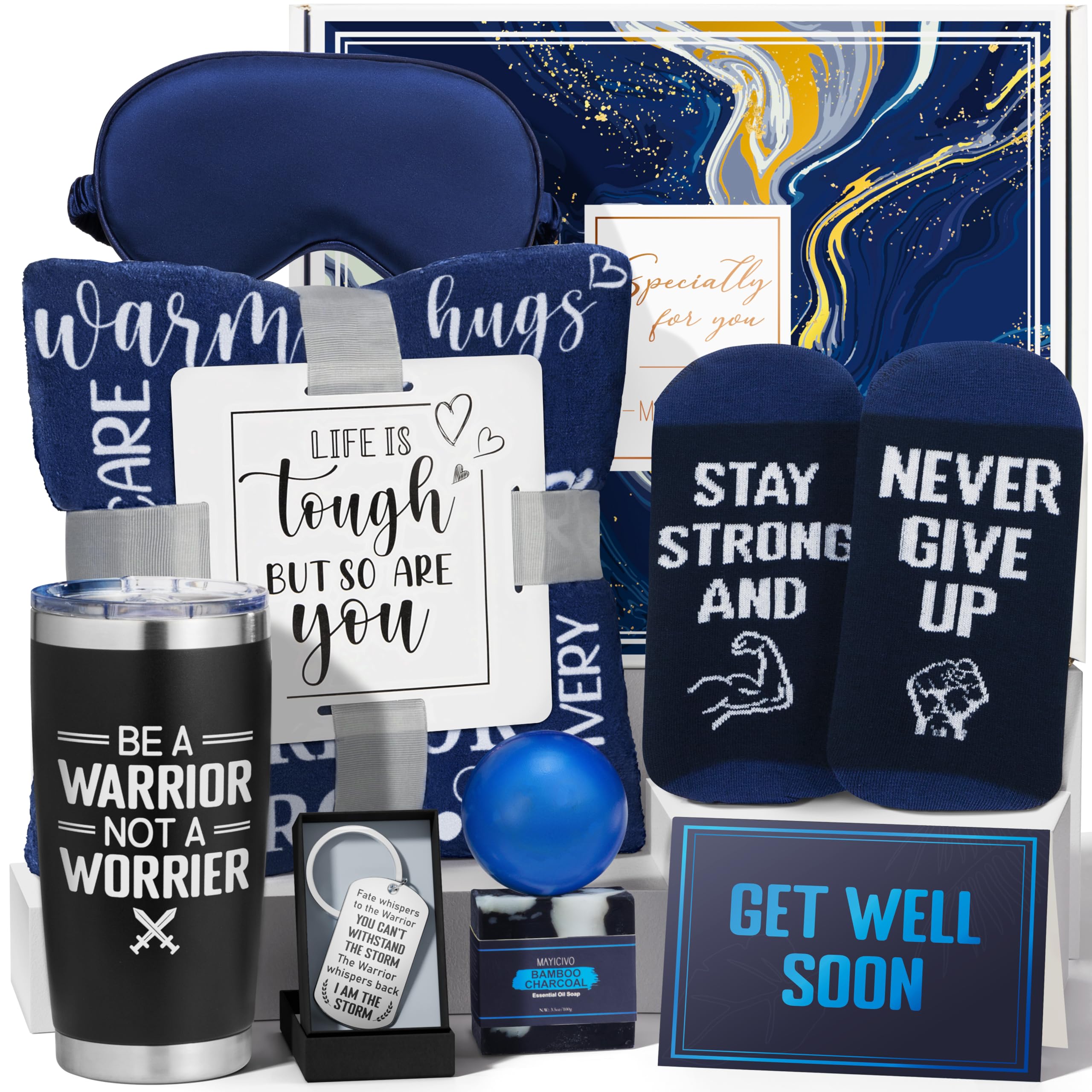 Get Well Soon Gifts For Men, After Surgery Cancer Gifts For Men Chemo Care Package Get Well Gift Basket For Sick Friends, Thinki