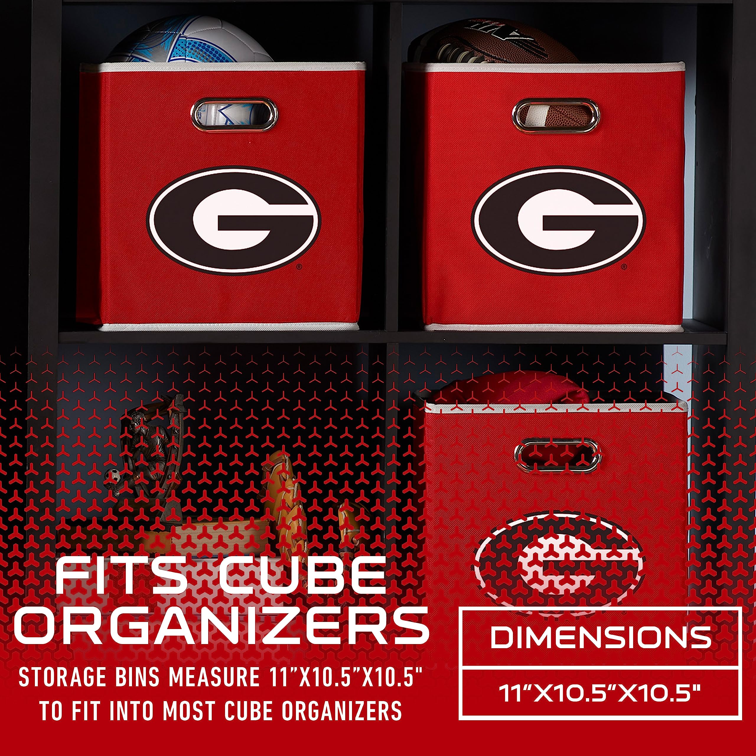 Franklin Sports Unisex Franklin Sports Ncaa Georgia Bulldogs Storage Bin, Team Specific, One Size Us