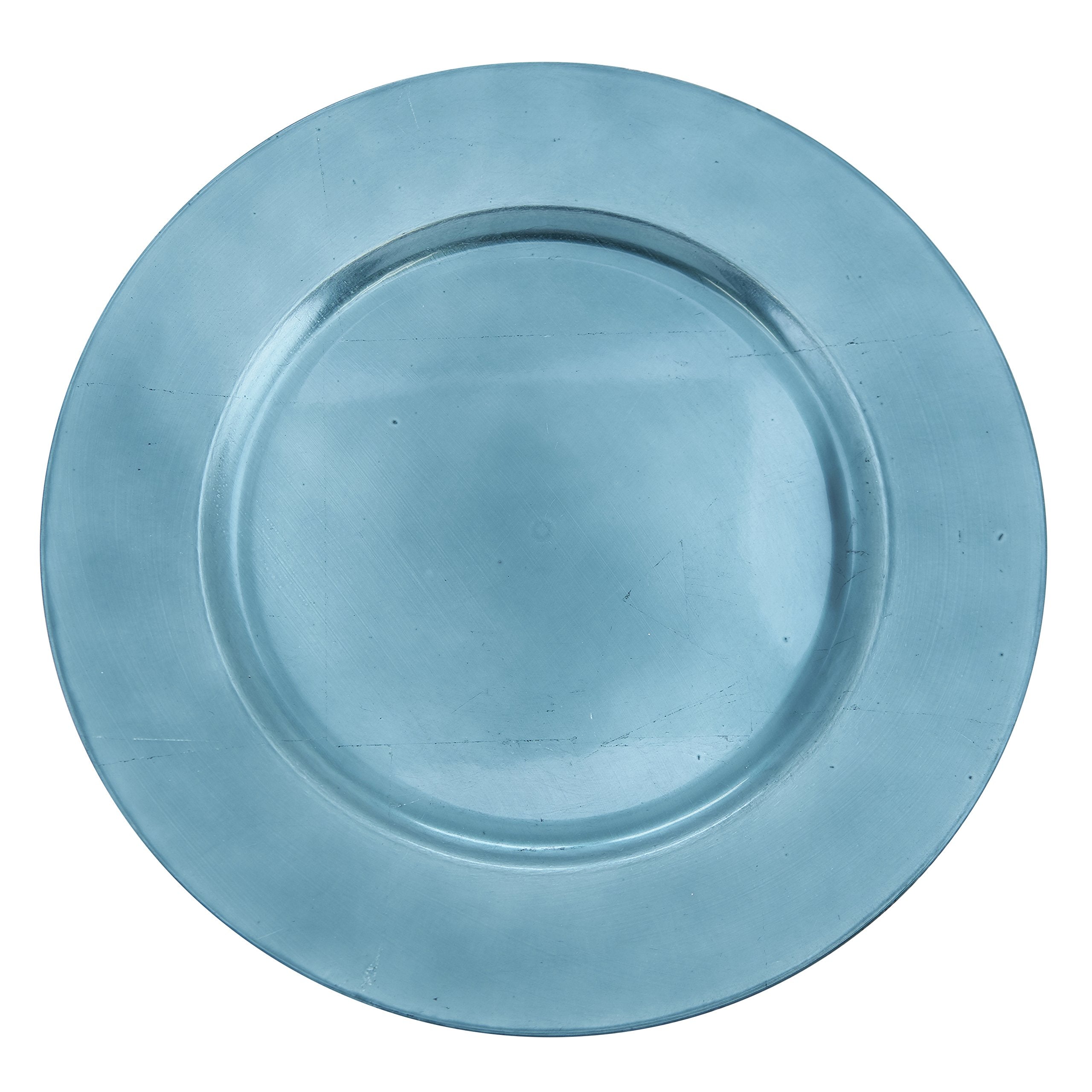 SARO LIFESTYLE Decorative Charger Plates, 13    Round Plastic Charger Plates, Set of 4 - Elegant Table D  cor for Events, Weddin