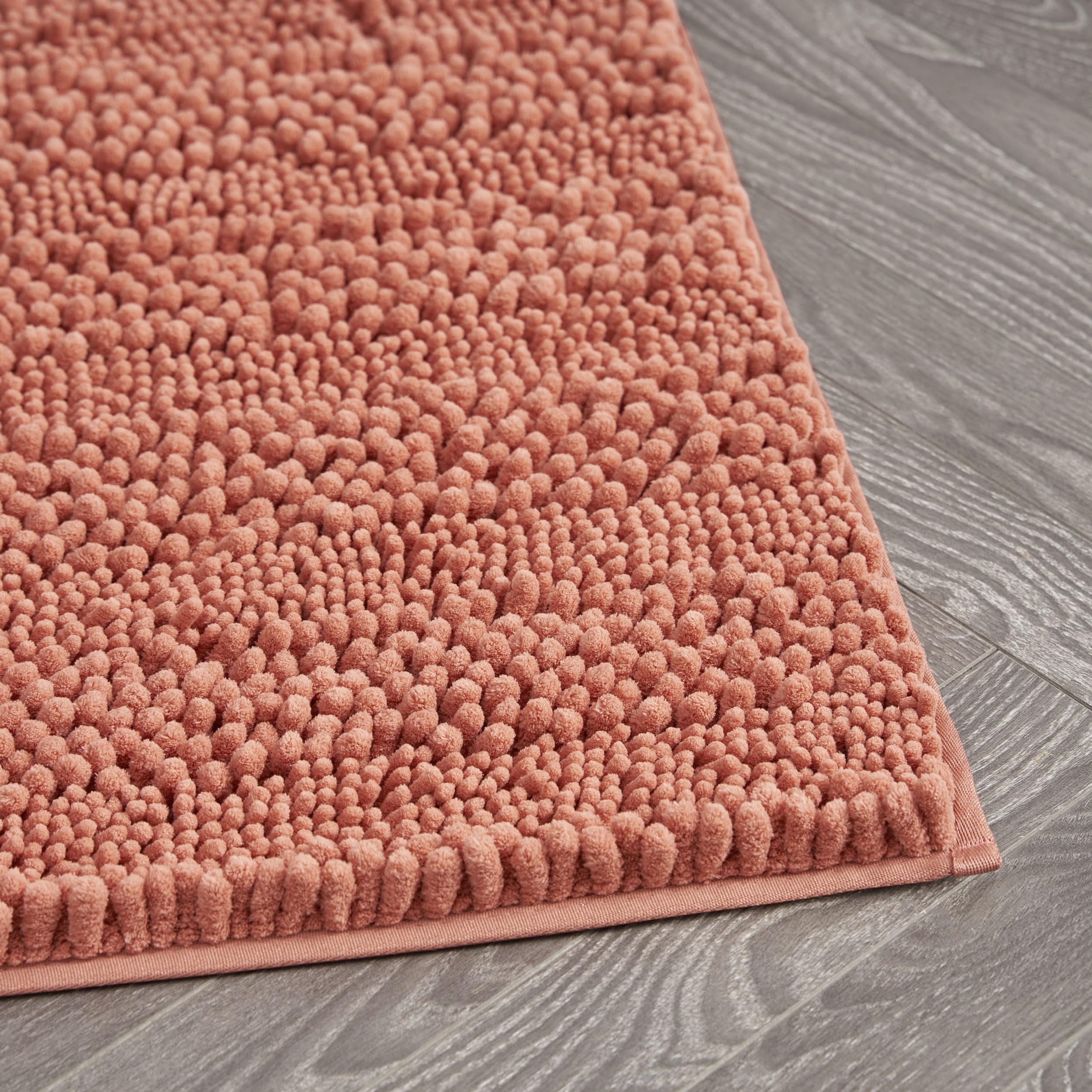 Laura Ashley - Astor Chenille Bath Mat | 100% Polyester | Premium Bathroom D  Cor | Machine Washable | Tpr Backing | Measures 17