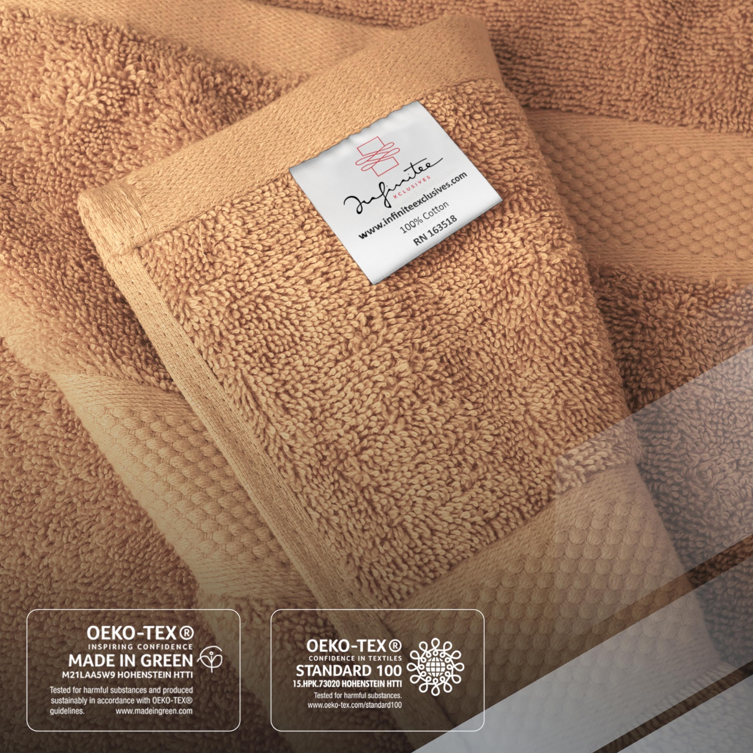 Infinitee Xclusives Premium Bath Towels For Bathroom Set Of 4 (27X54 Inches), 100% Soft Ring-Spun Cotton Bathroom Towels (Cosmic