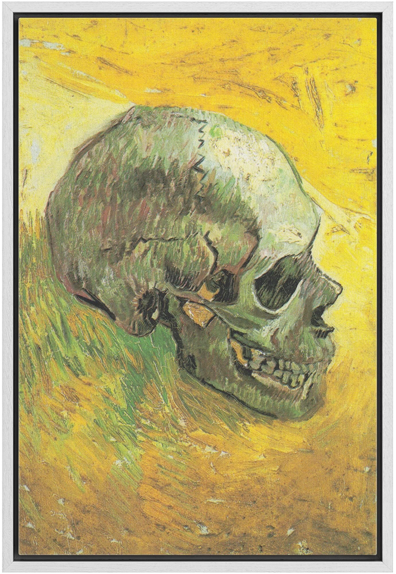 Wall26 Framed Canvas Print Wall Art Skull By Master Artist Vincent Van Gogh Nature Wilderness Illustrations Fine Art Relax/Calm