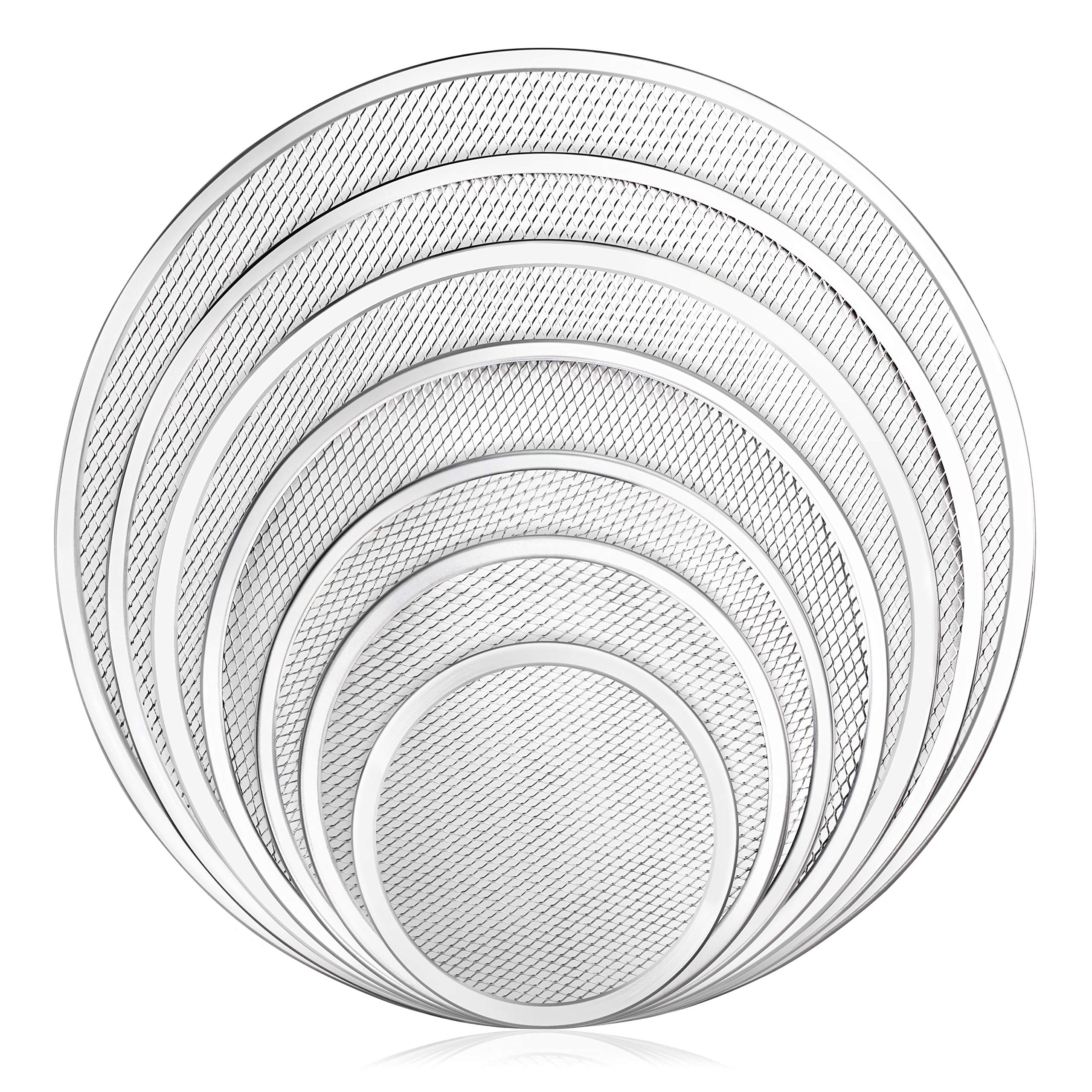 New Star Foodservice 50707 Restaurant-Grade Aluminum Pizza Baking Screen, Seamless, 18-Inch