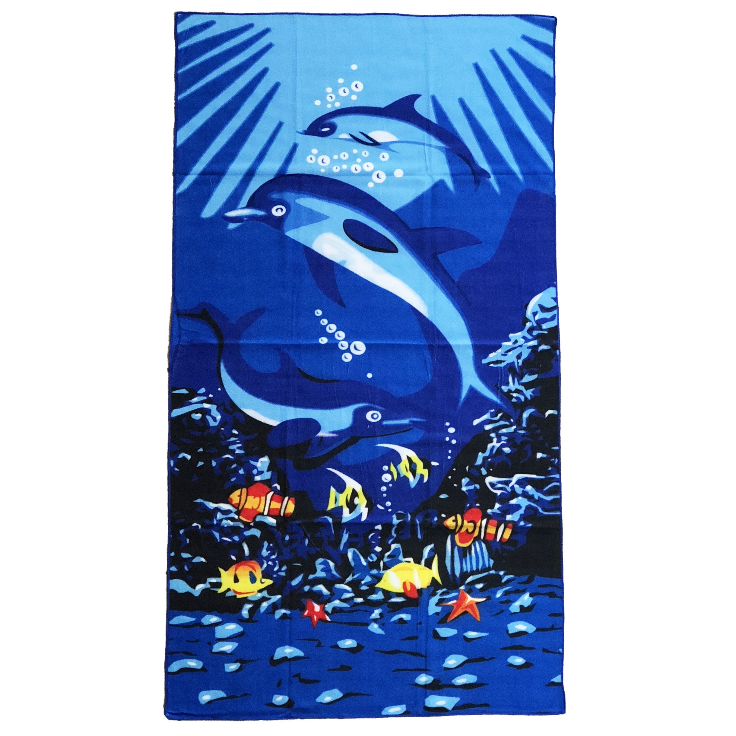 Allgala Oversize 40''X70'' Microfiber Beach Towel, Dolphin-Bt81107