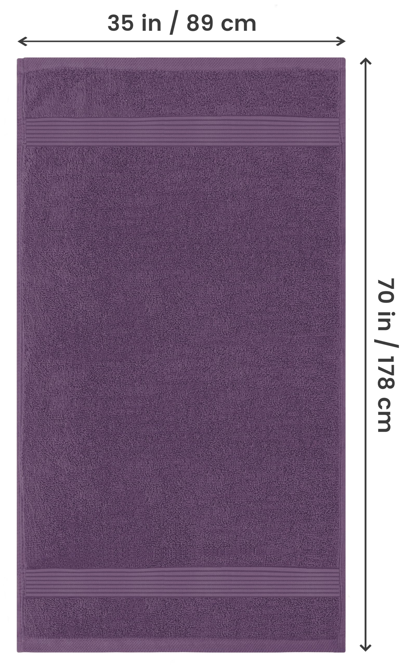 Utopia Towels - Premium Jumbo Bath Sheet 2 Pack - 100% Cotton Highly Absorbent and Quick Dry Extra Large Bath Towel - Super Soft Hotel Quality Towel (35 x 70 Inches  Plum)